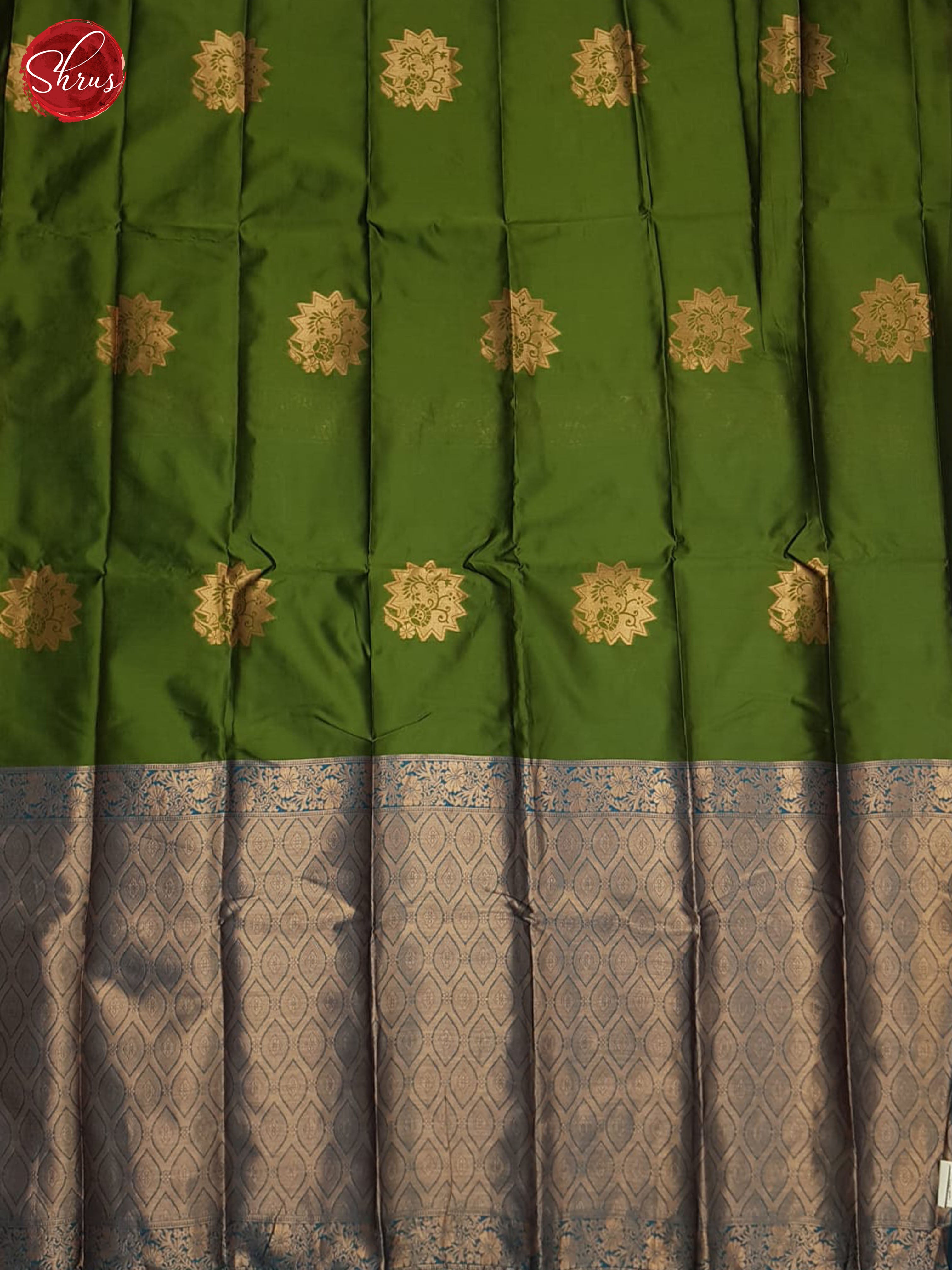 Green And Blue-Semi soft silk saree - Shop on ShrusEternity.com