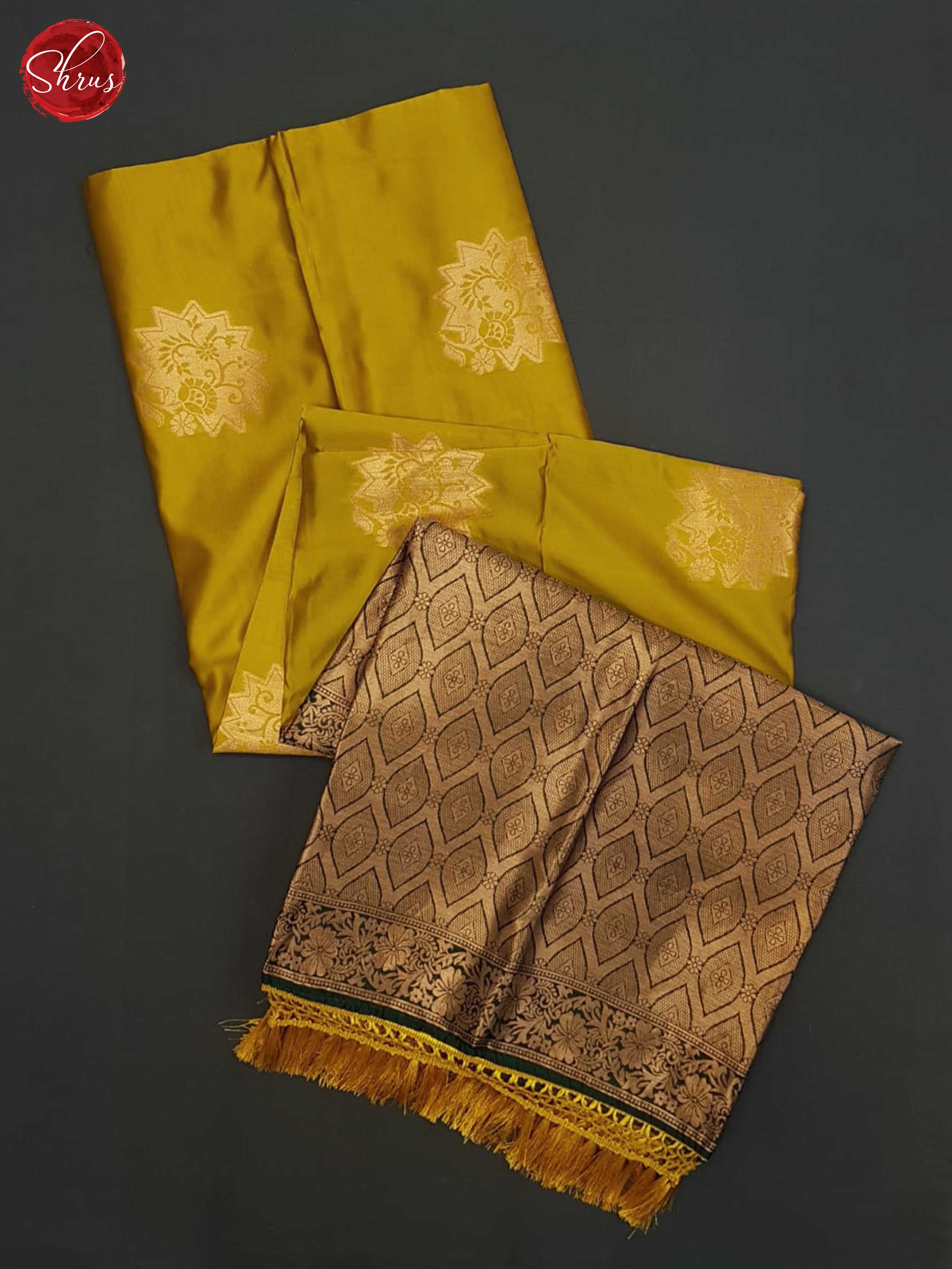 Mustard And Green-Semi Soft Silk Saree - Shop on ShrusEternity.com