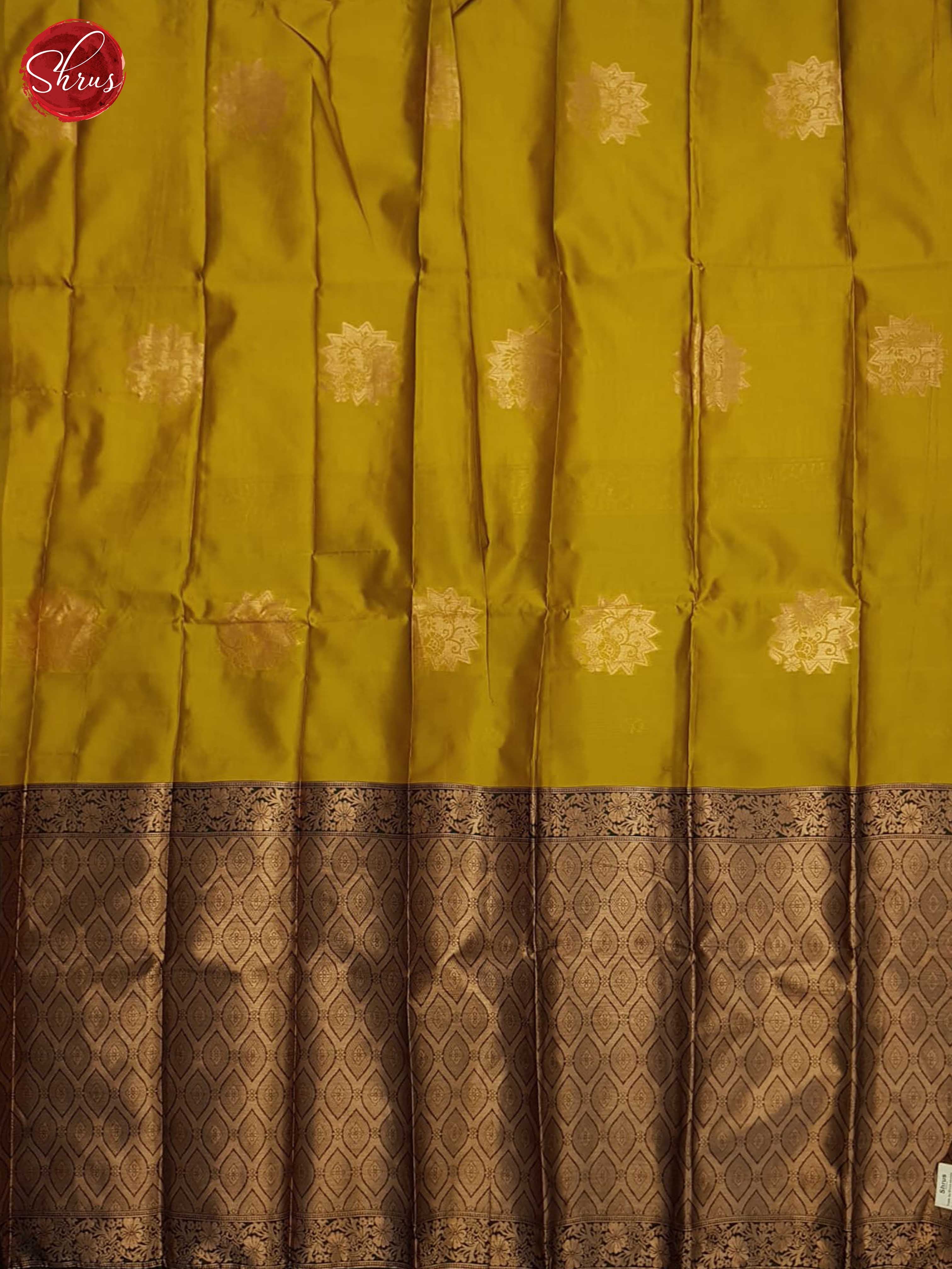 Mustard And Green-Semi Soft Silk Saree - Shop on ShrusEternity.com