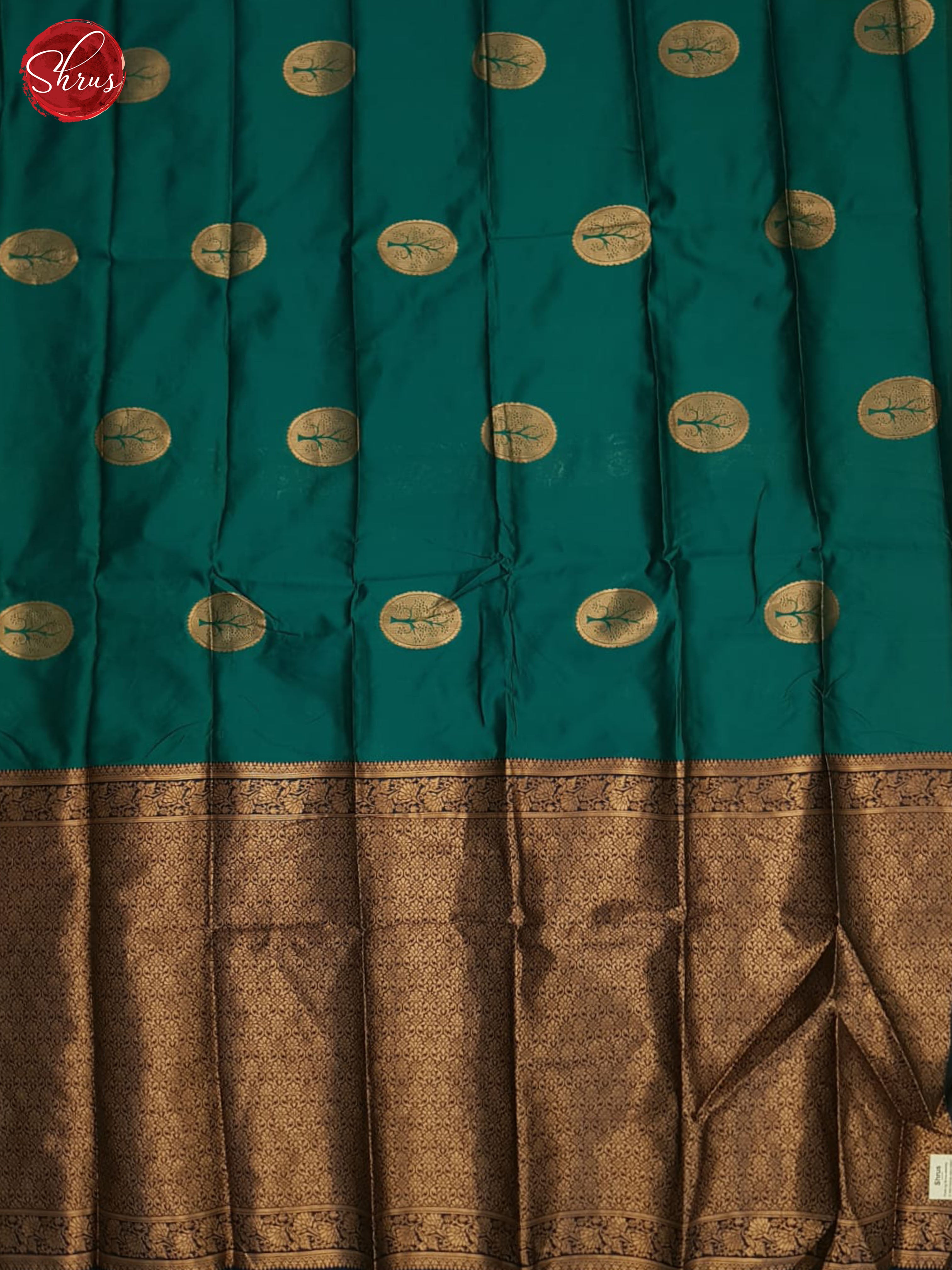 Green And Blue-Semi soft silk saree - Shop on ShrusEternity.com