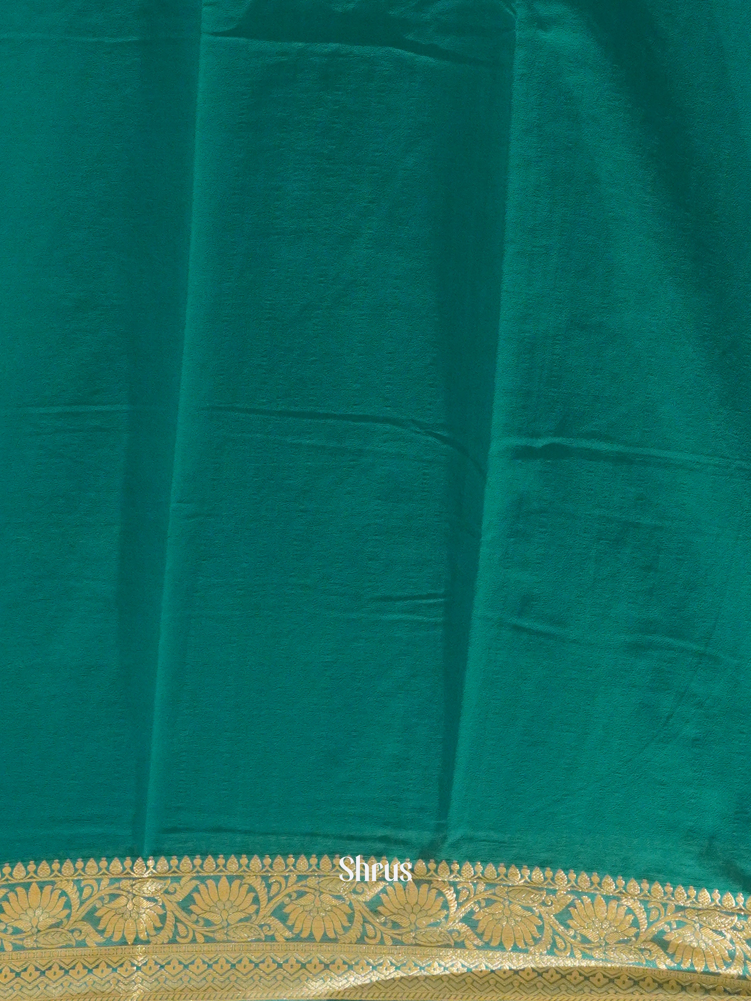 Green(Single Tone) - Semi Georgette Saree