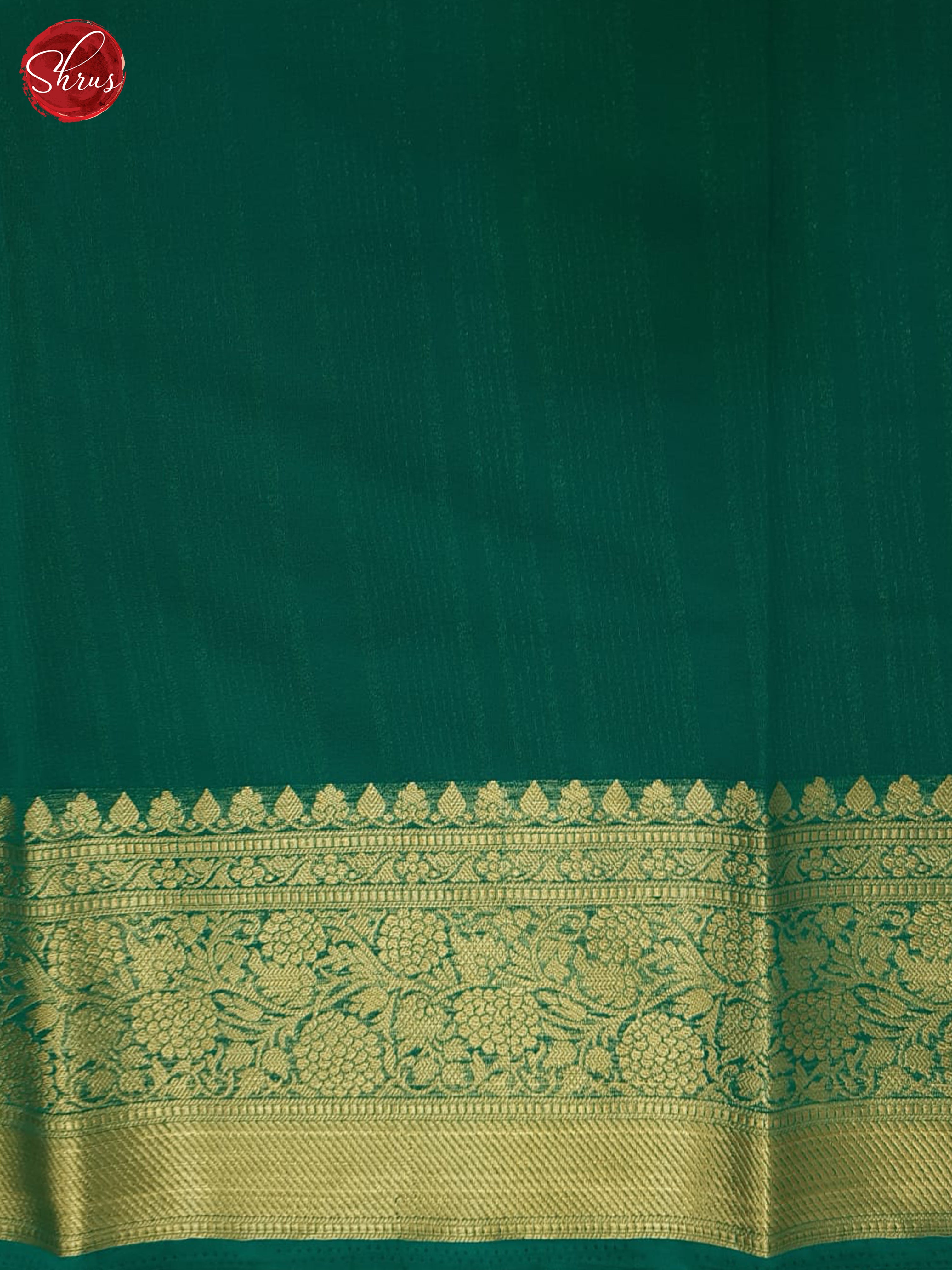 Peacock Green(Single Tone)-Semi Georgette Saree - Shop on ShrusEternity.com