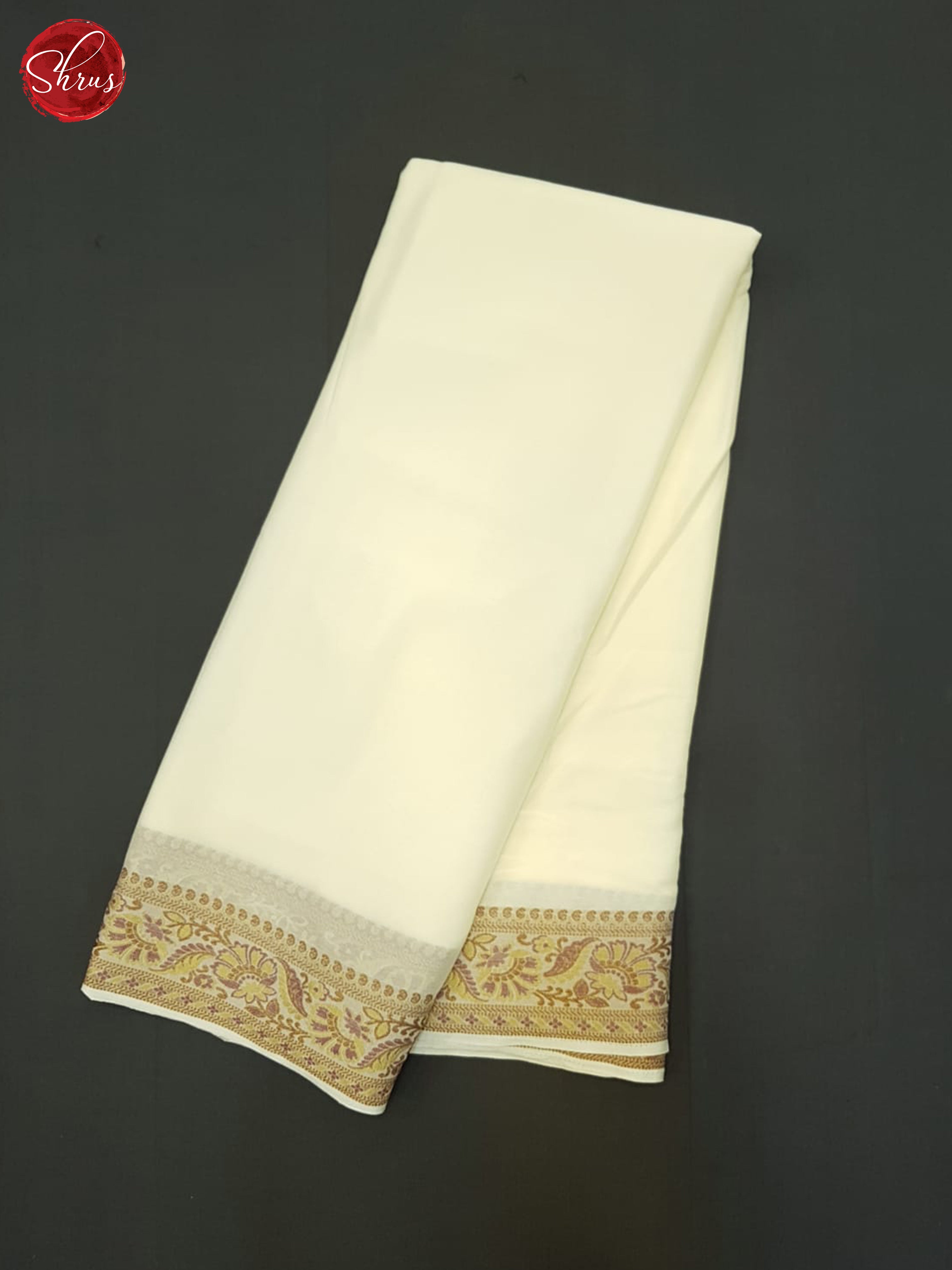 Cream(Single Tone) -Semi Georgette Saree - Shop on ShrusEternity.com