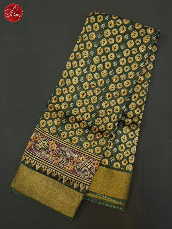 Green & Yellow - Moonga Silk Saree - Shop on ShrusEternity.com