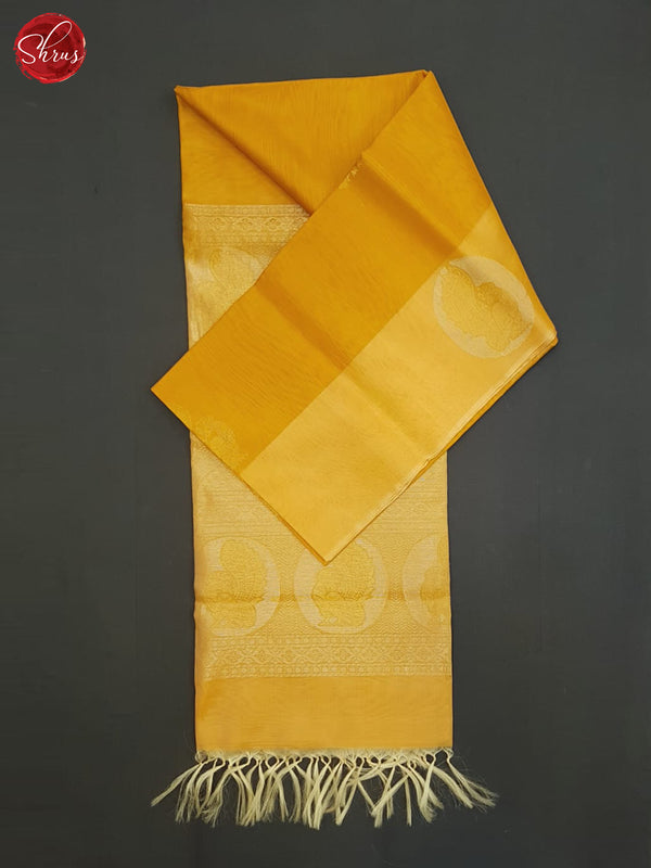 Mustard And Light Yellow- Silk Cotton Saree - Shop on ShrusEternity.com