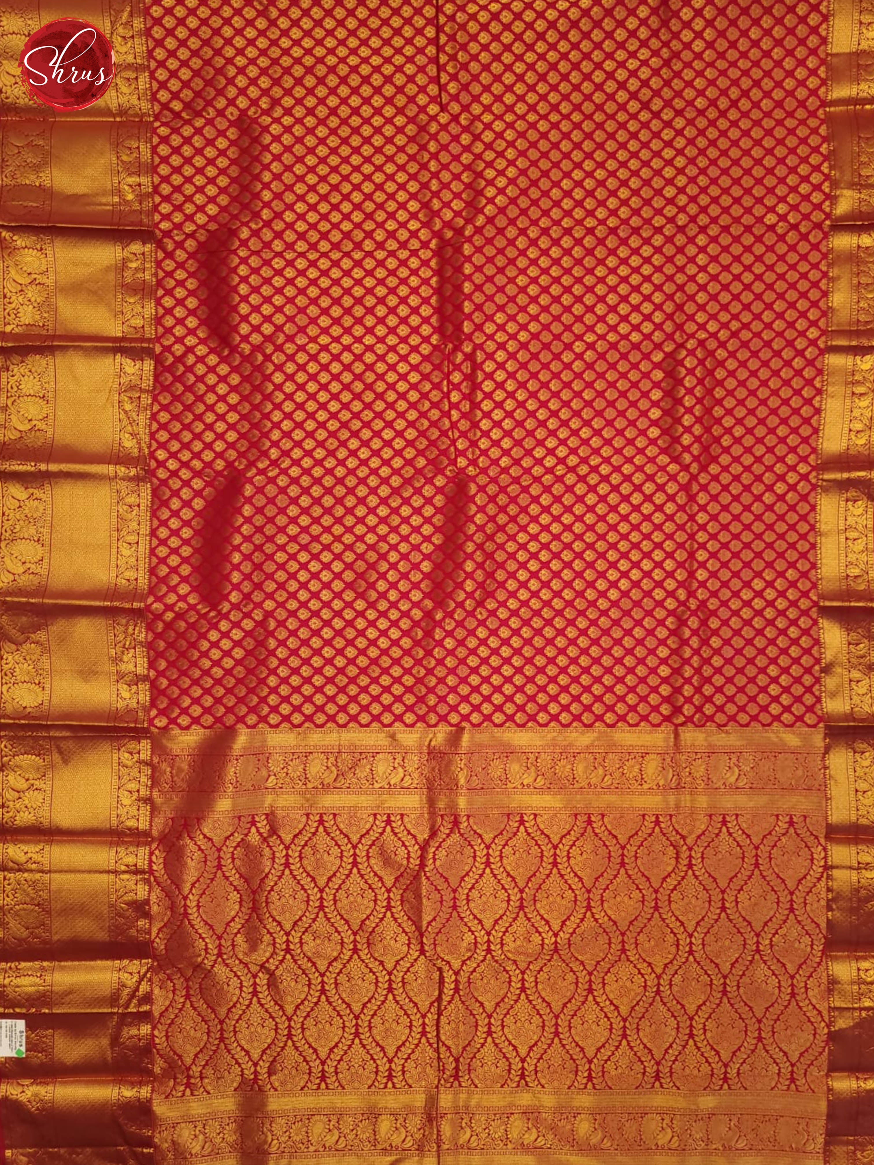 pink(Single Tone)- Kanchipuram Half-pure Silk Saree - Shop on ShrusEternity.com