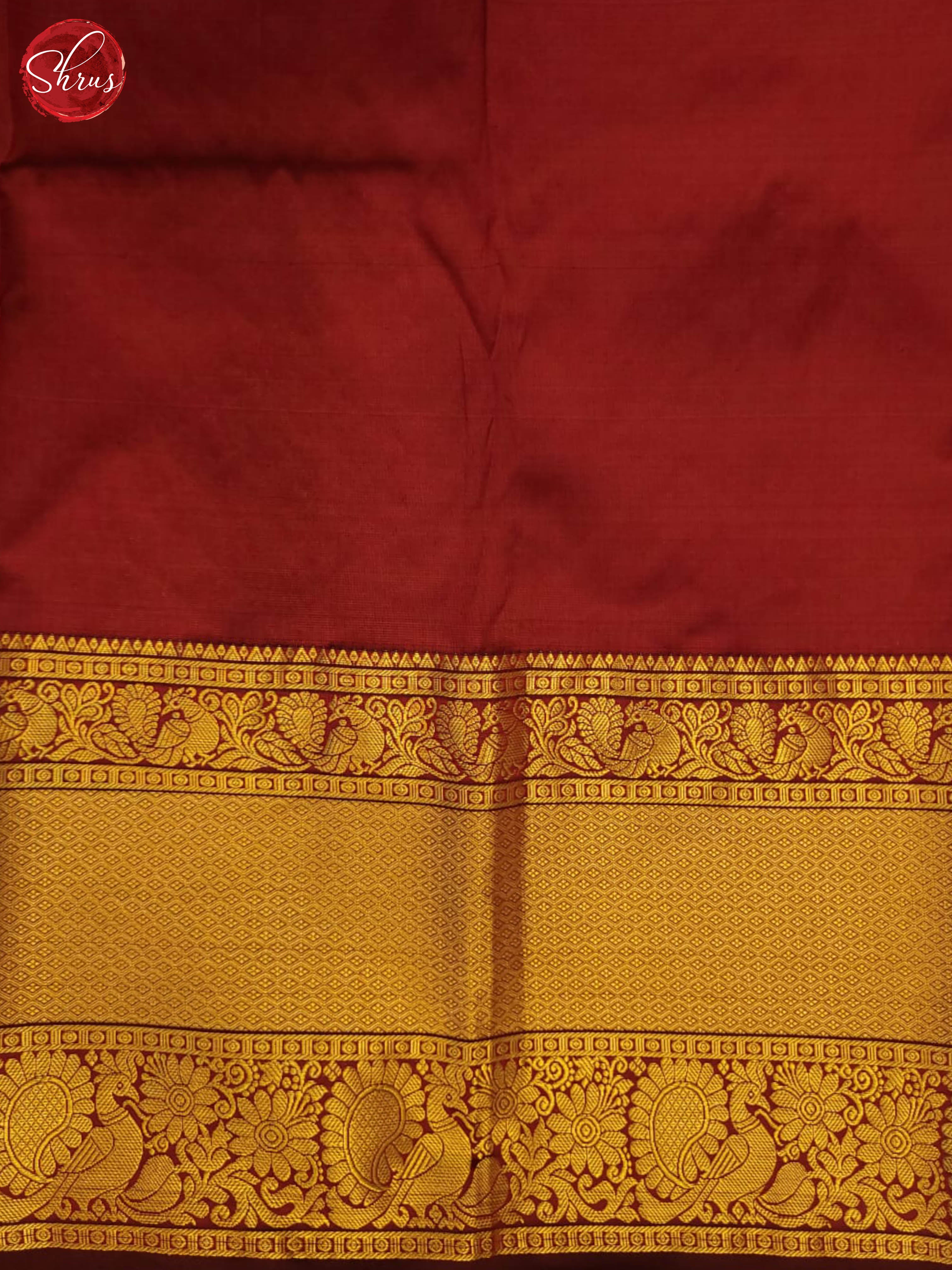 Maroon(Single Tone) - Kanchipuram Half-pure Silk Saree - Shop on ShrusEternity.com