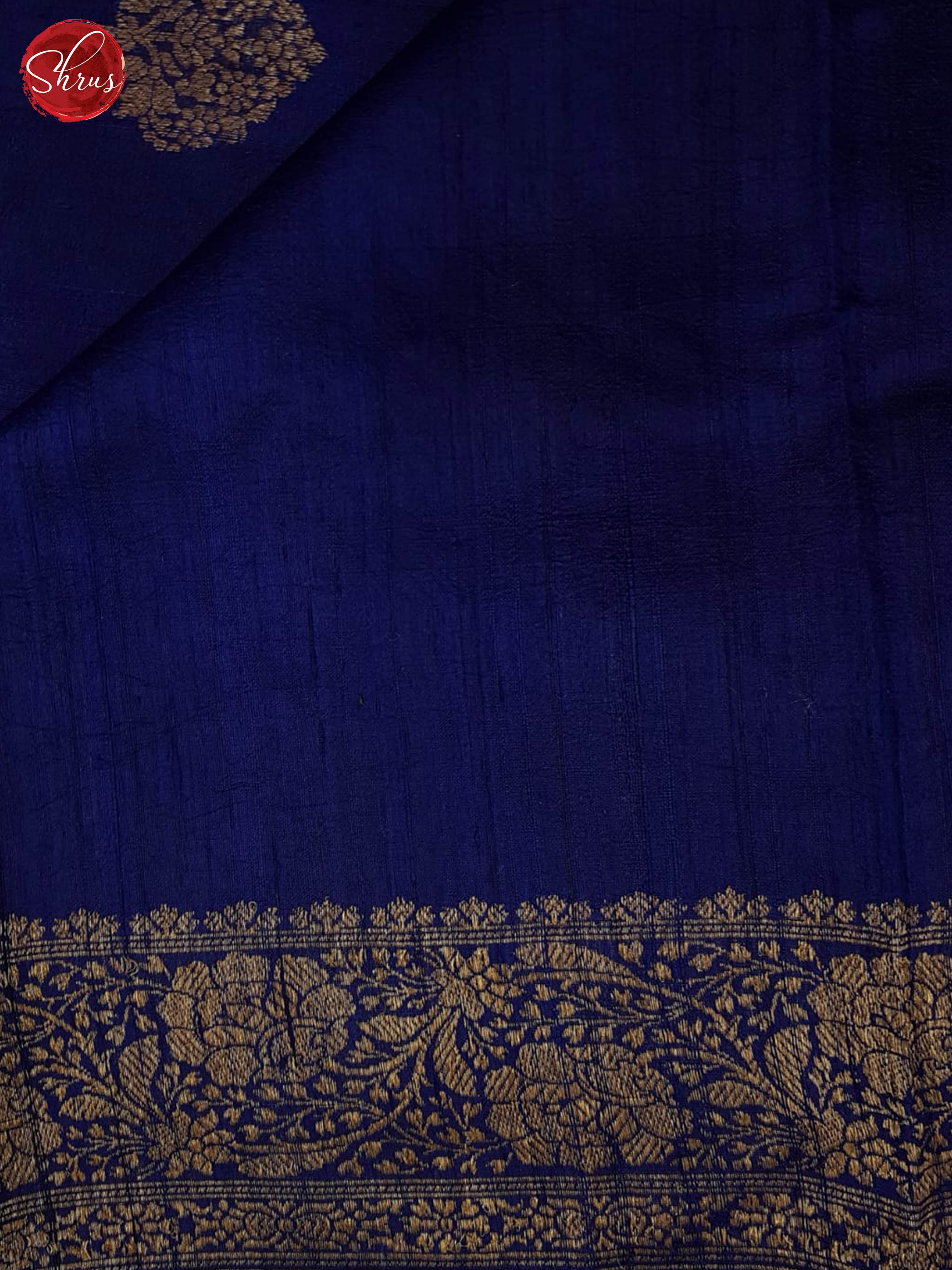 Blue(Single Tone)- Dupion Silk Saree - Shop on ShrusEternity.com