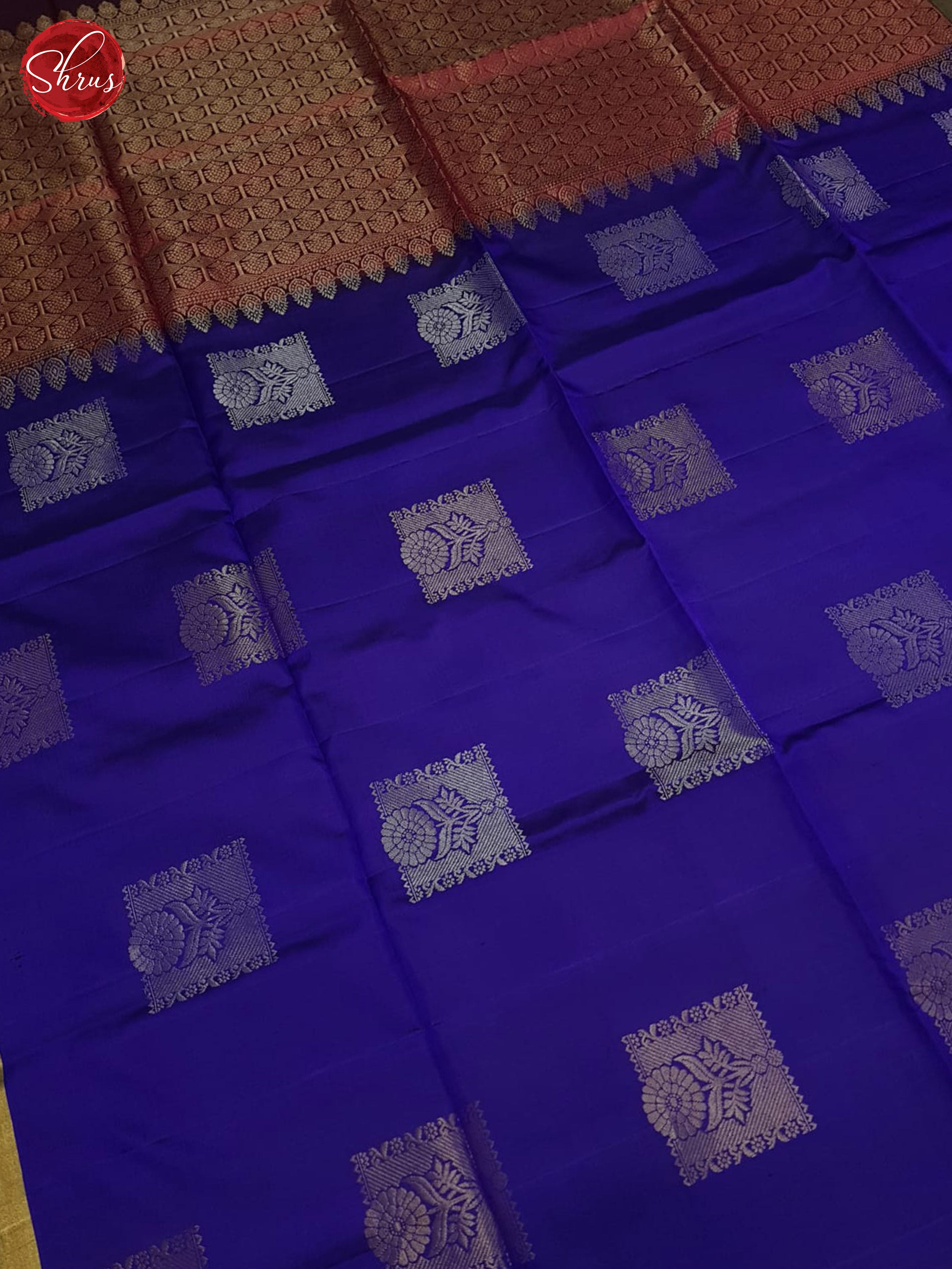 Blue  & Maroon - Soft silk Saree - Shop on ShrusEternity.com