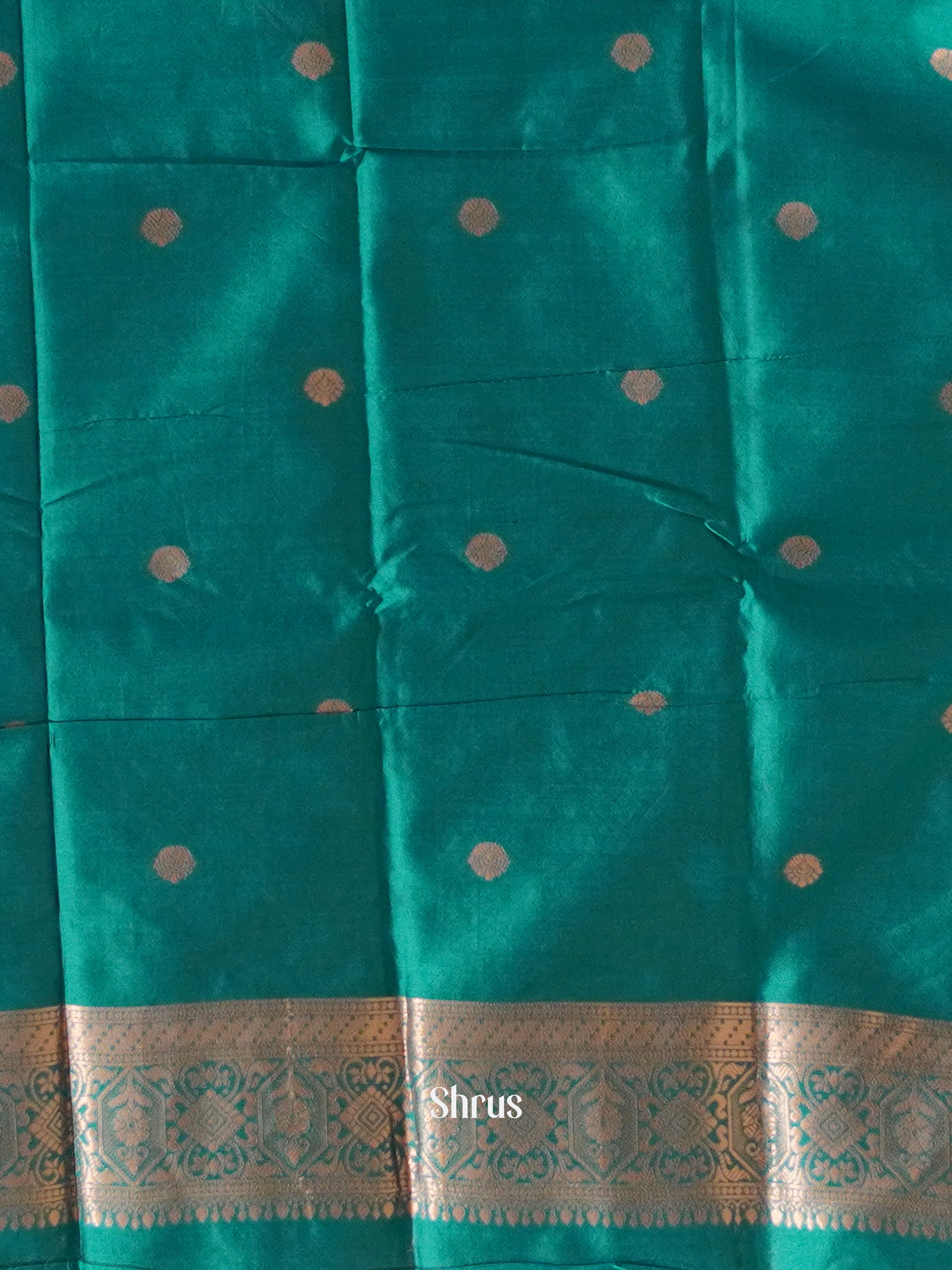 Green & Black  - Semi Softsilk Saree