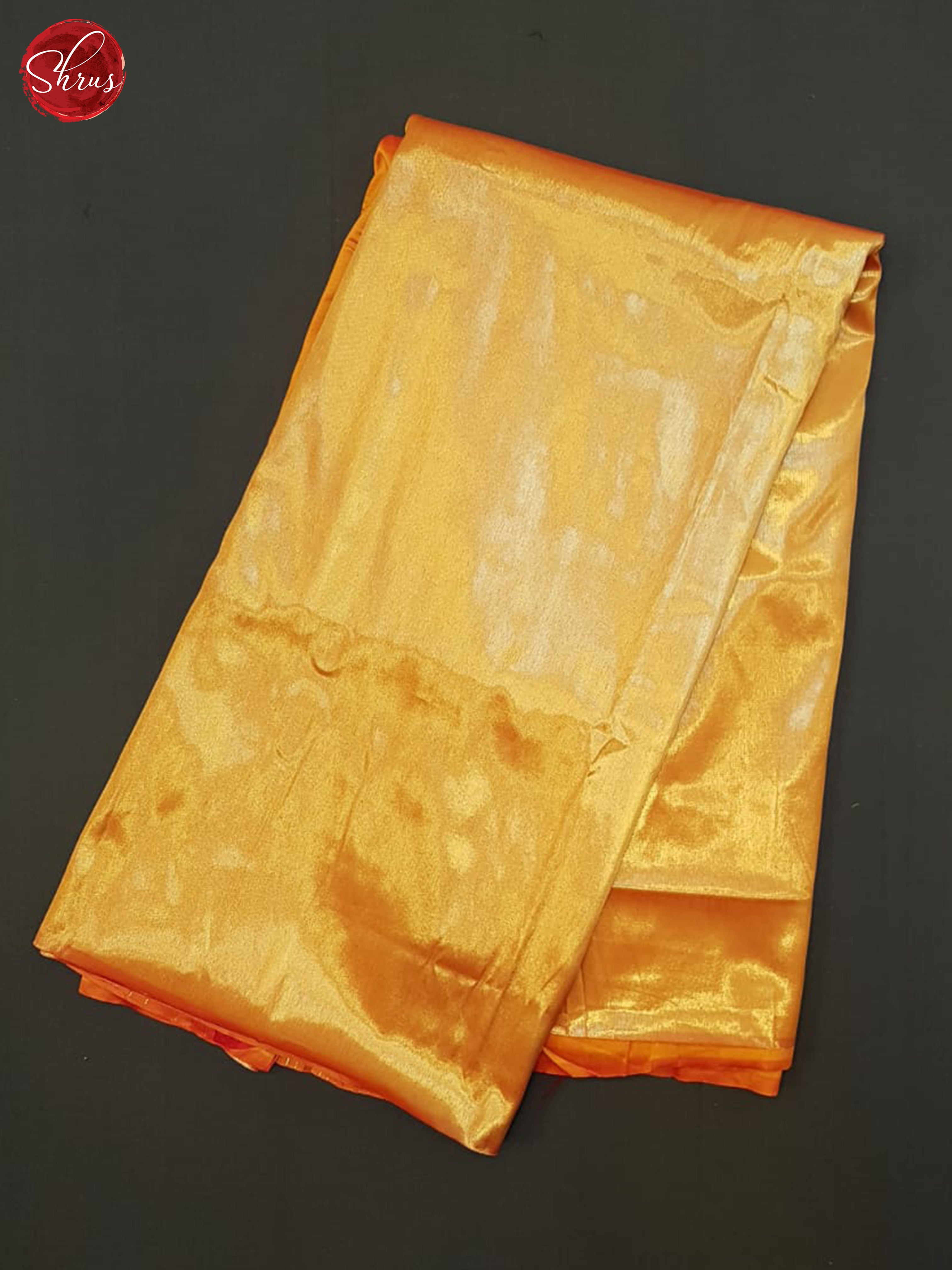 Orange(Single Tone)- Semi Tissue Saree - Shop on ShrusEternity.com