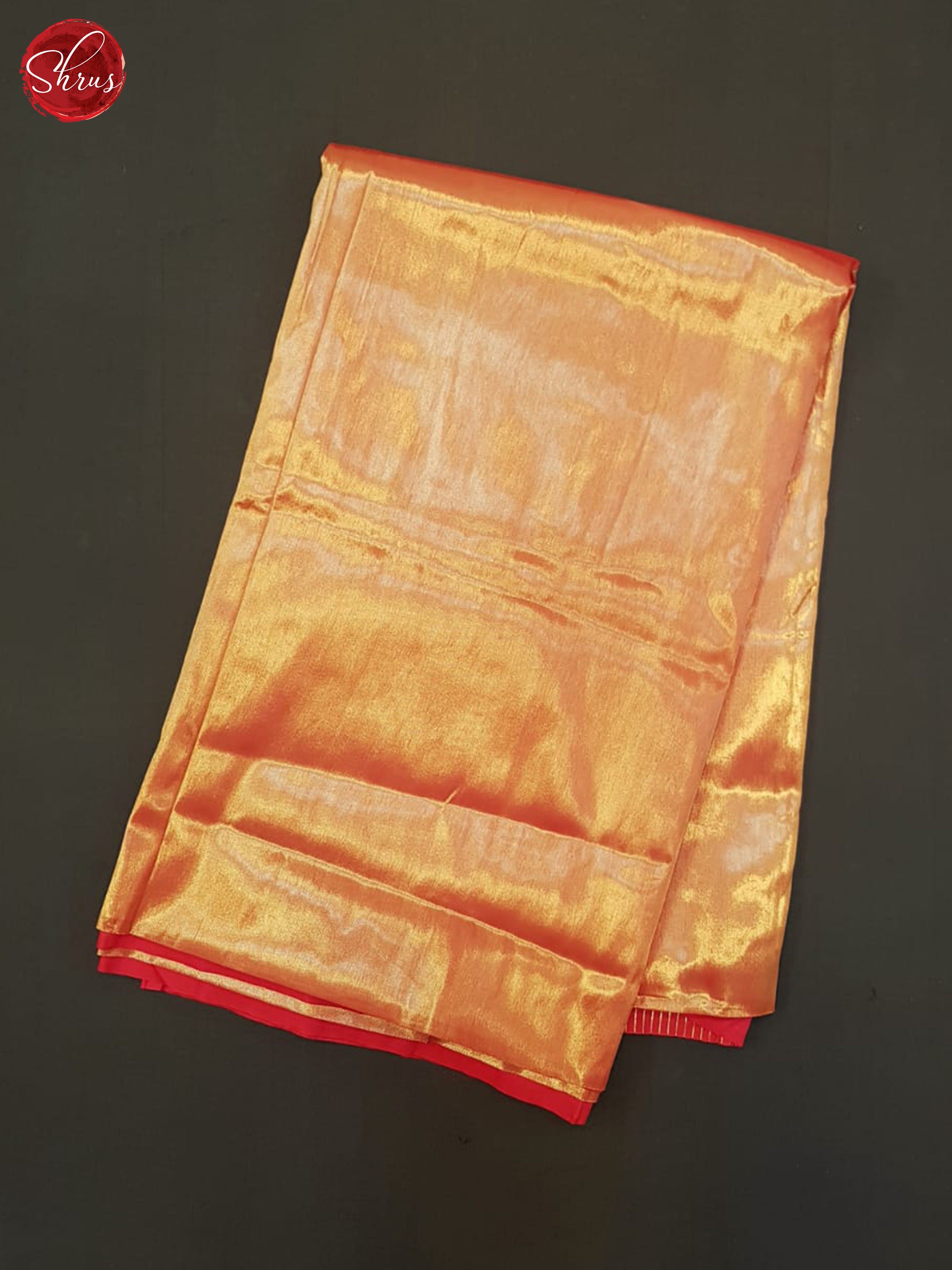 Red(Single Tone) - Semi Tissue  Saree - Shop on ShrusEternity.com