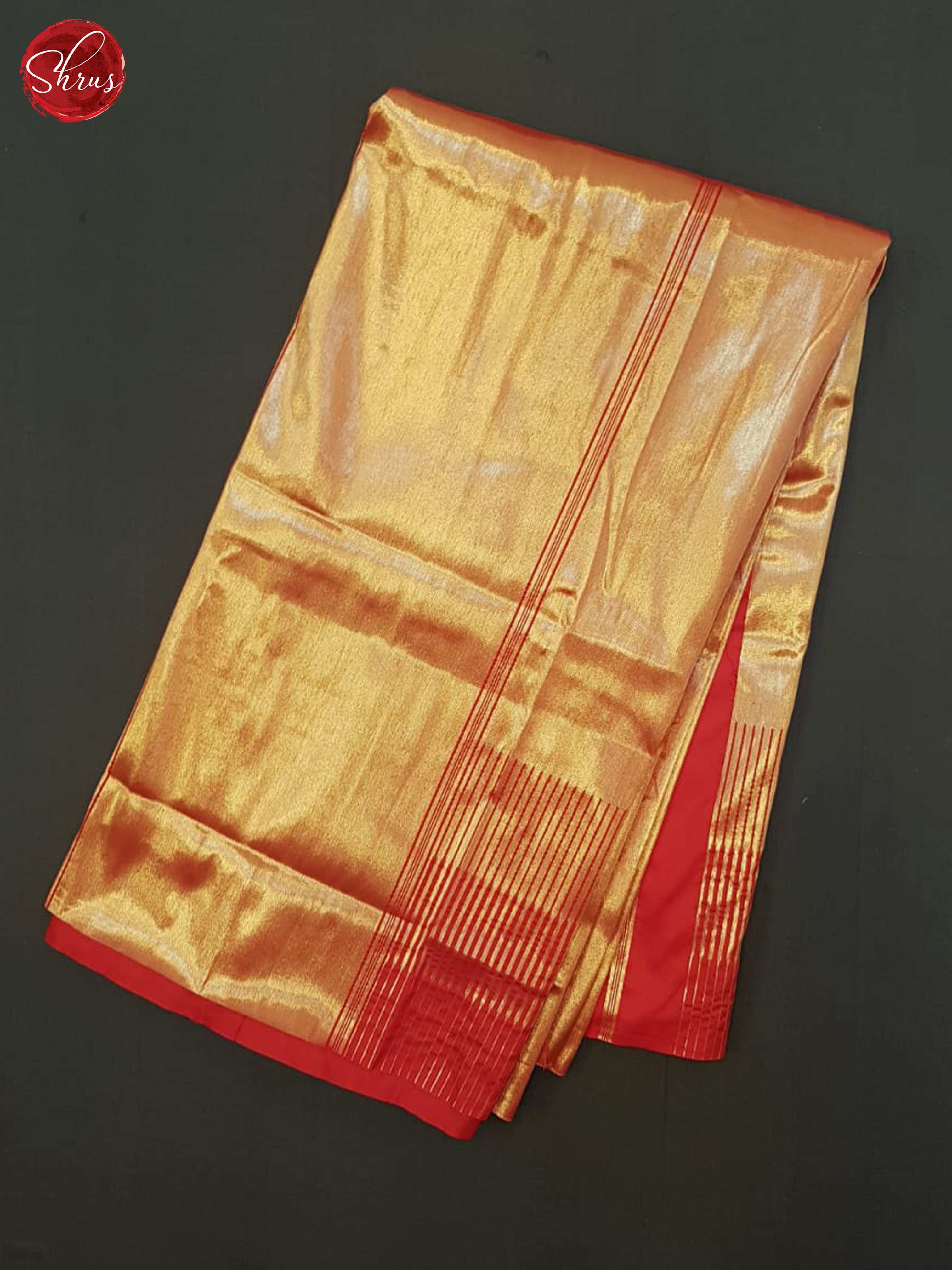 Red(Single Tone)- Semi Tissue Saree - Shop on ShrusEternity.com