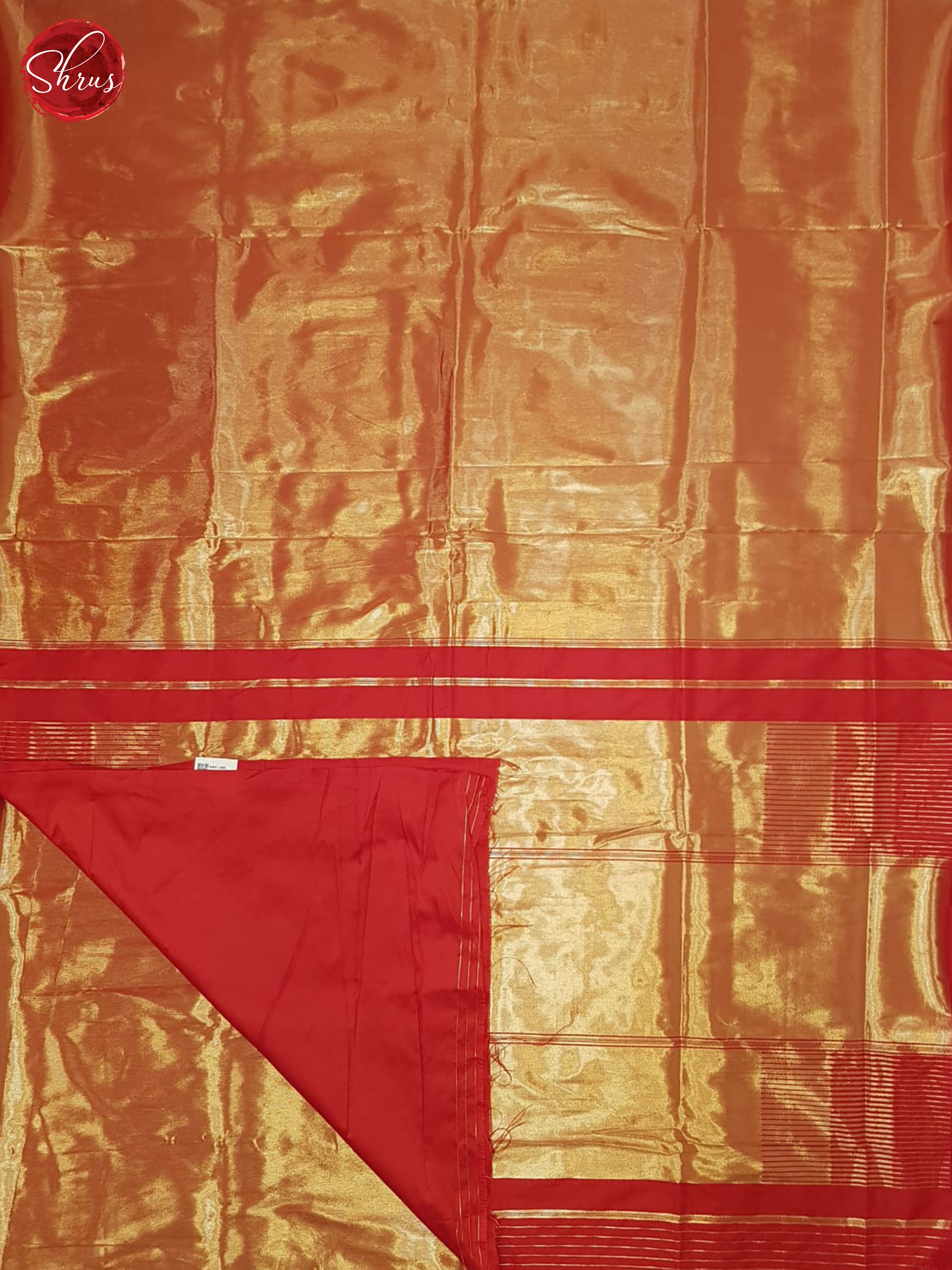 Red(Single Tone)- Semi Tissue Saree - Shop on ShrusEternity.com