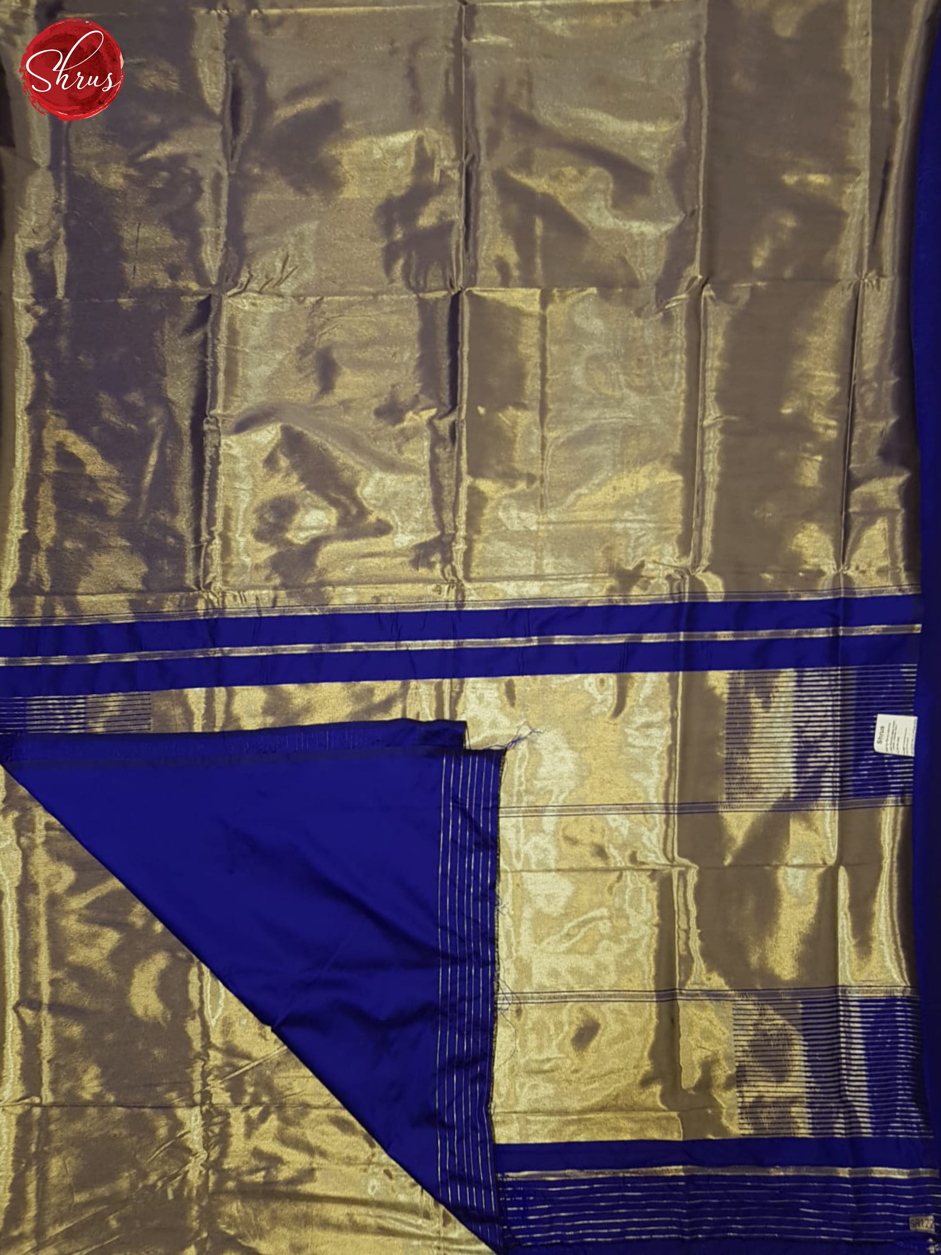 Blue(Single Tone) - Semi Tissue Saree - Shop on ShrusEternity.com
