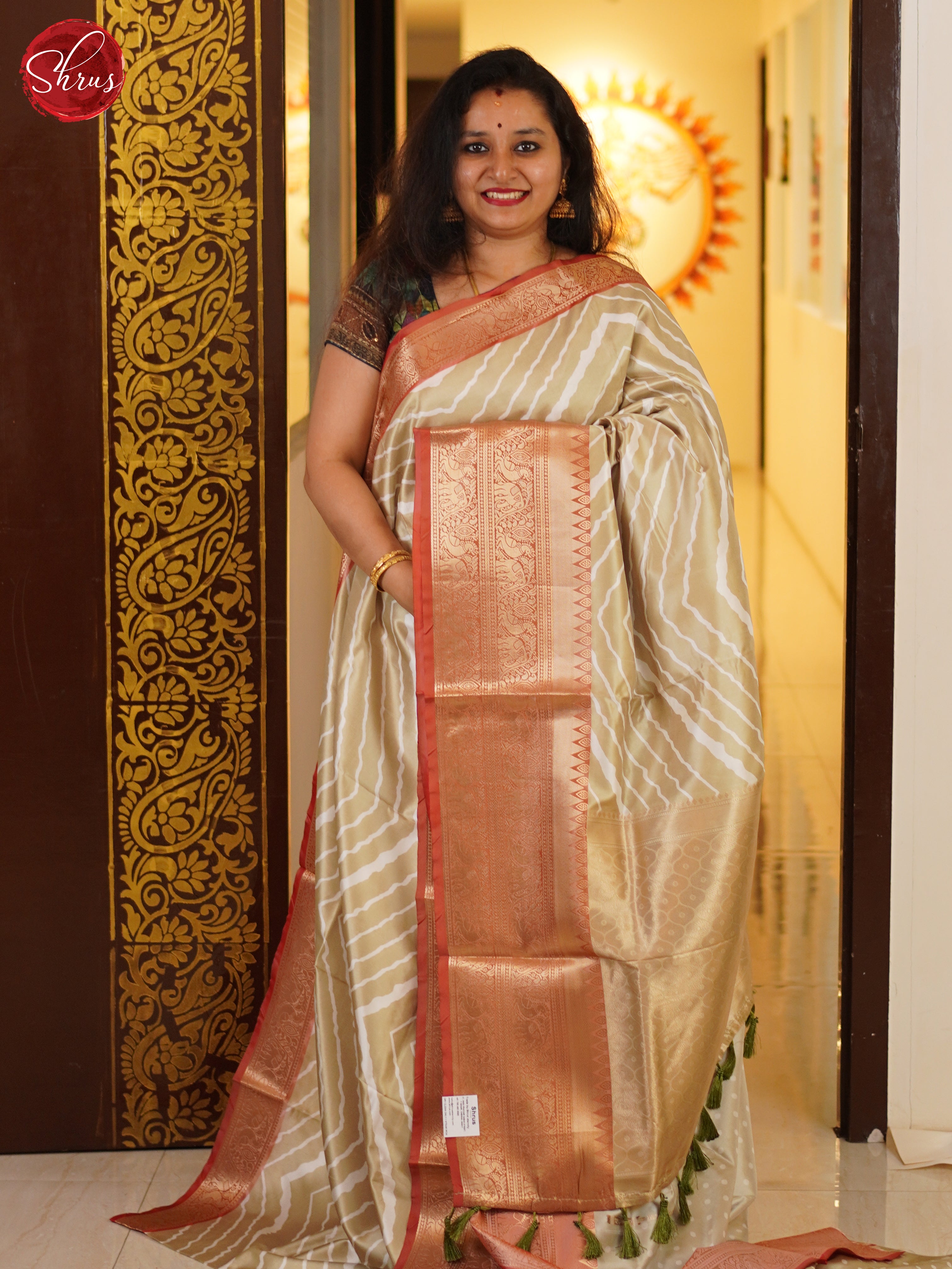 BHS23293 - Semi Dupion Saree - Shop on ShrusEternity.com