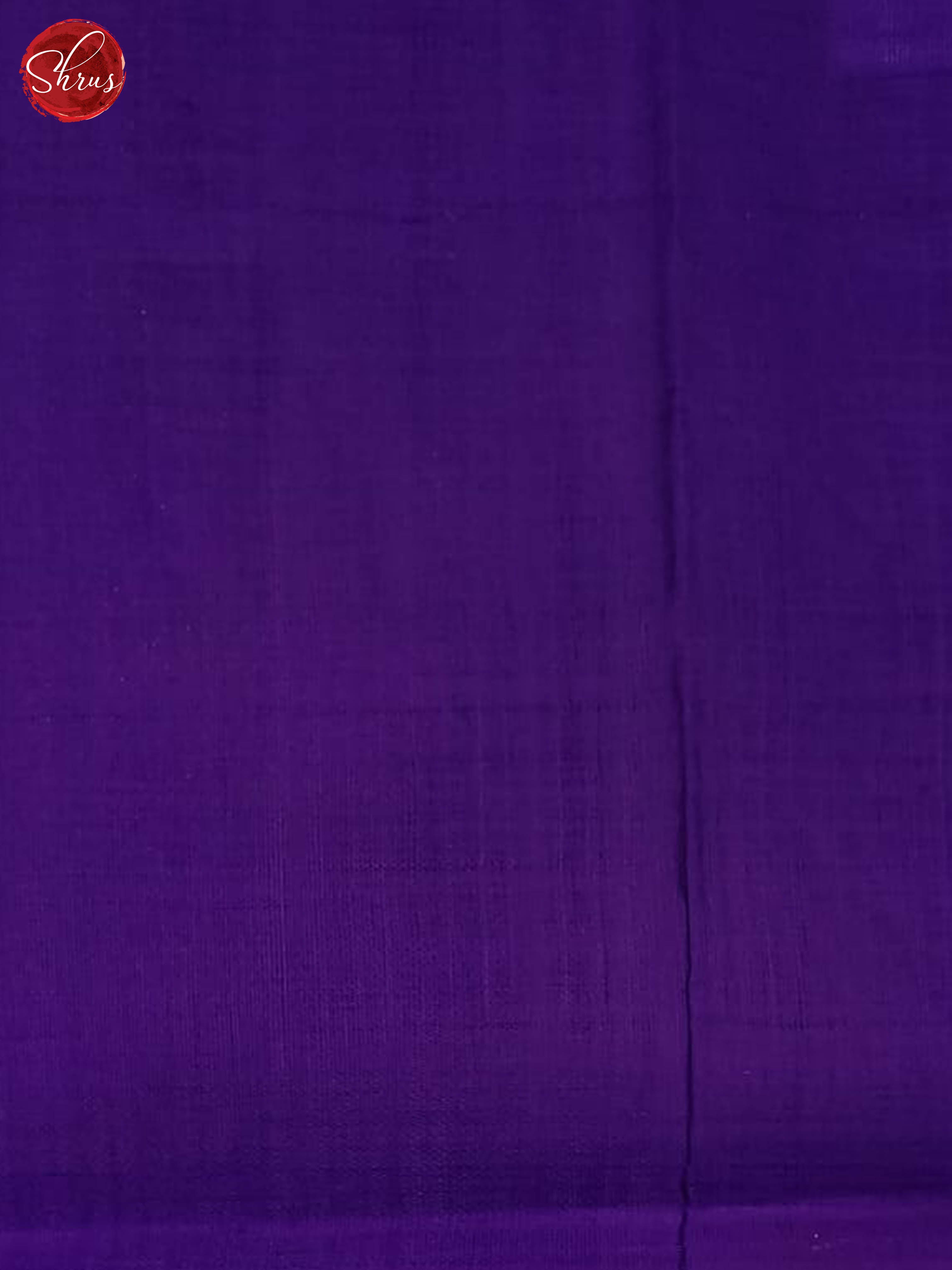 cream and violet-Silk cotton saree - Shop on ShrusEternity.com