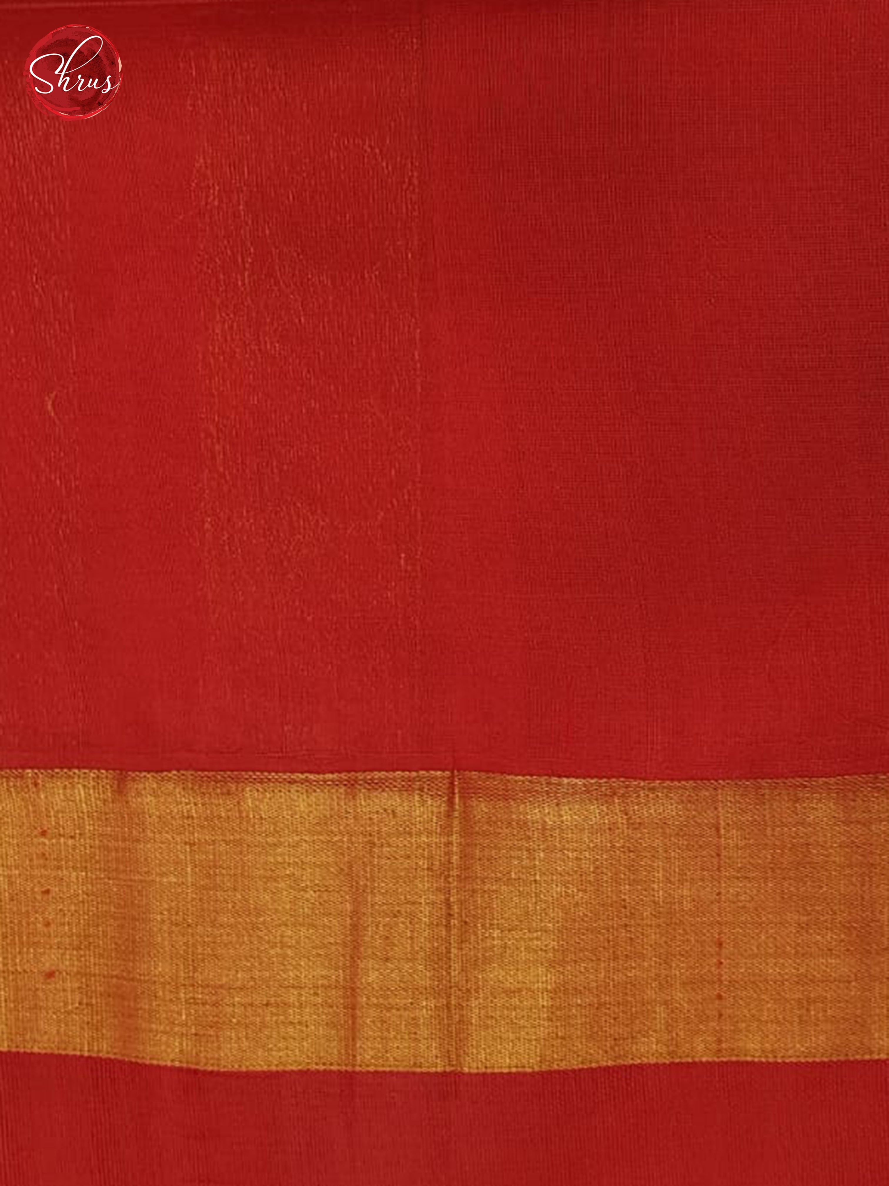 Brown And Red-Silk Cotton Saree - Shop on ShrusEternity.com