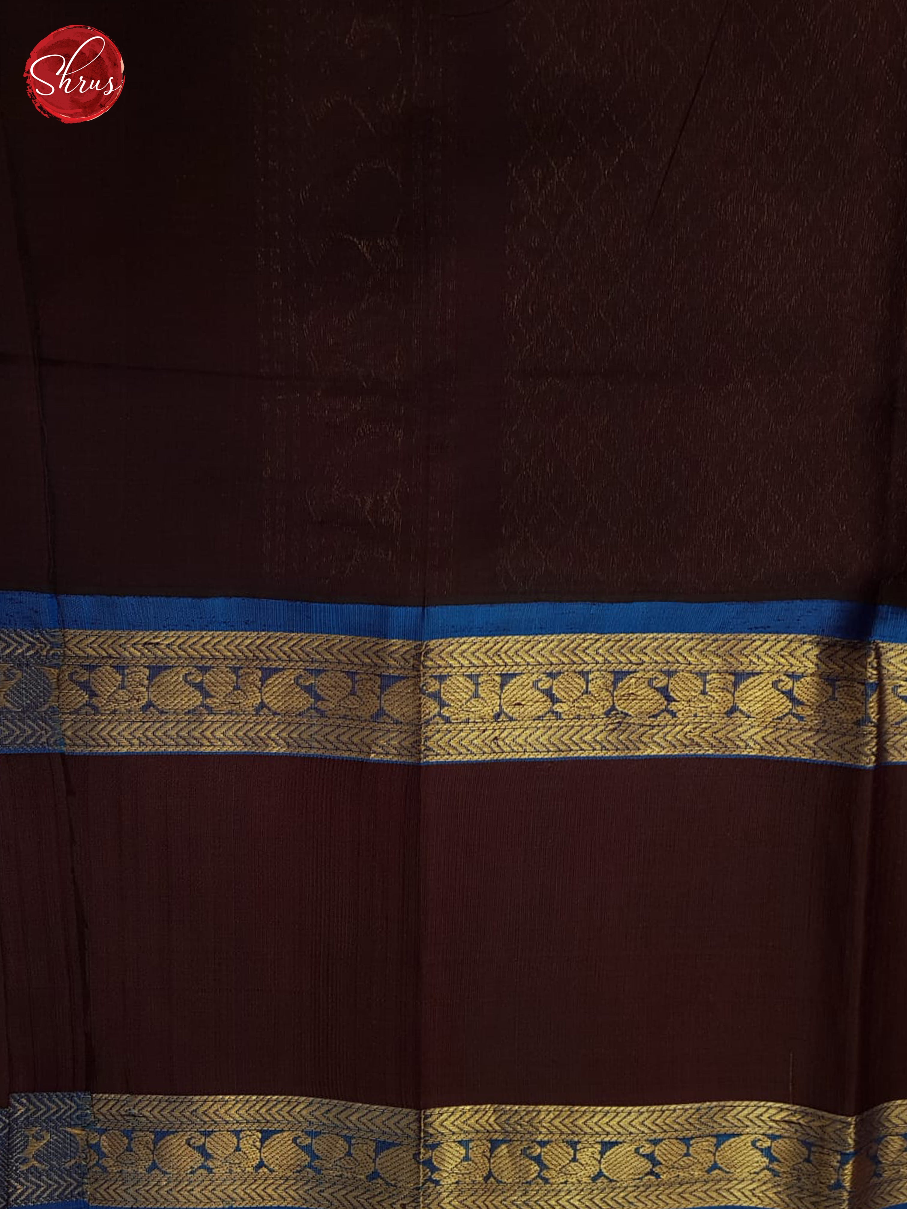 Fire Orange And Brown-silk Cotton Saree - Shop on ShrusEternity.com