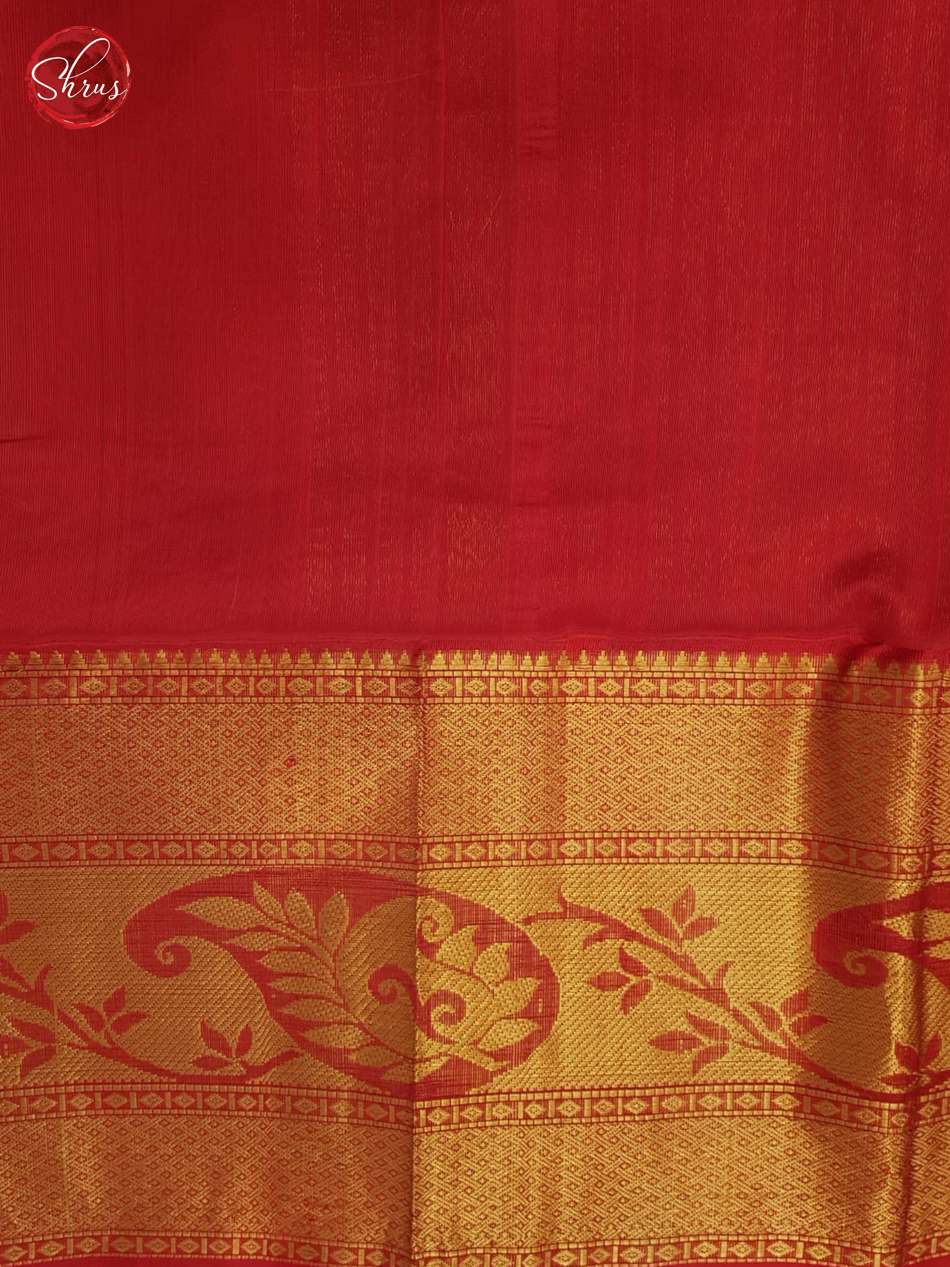 Cream And Red- Silk Cotton Saree - Shop on ShrusEternity.com