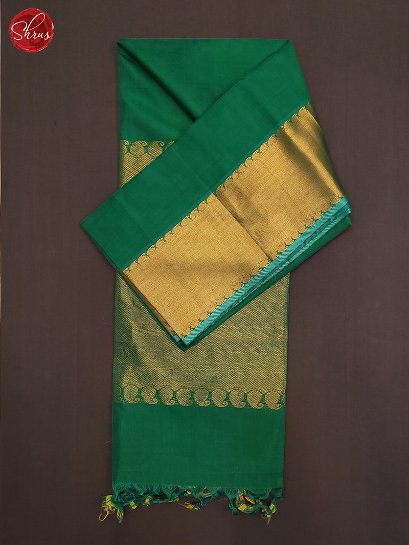 Green(Single Tone)- Silk Cotton Saree - Shop on ShrusEternity.com