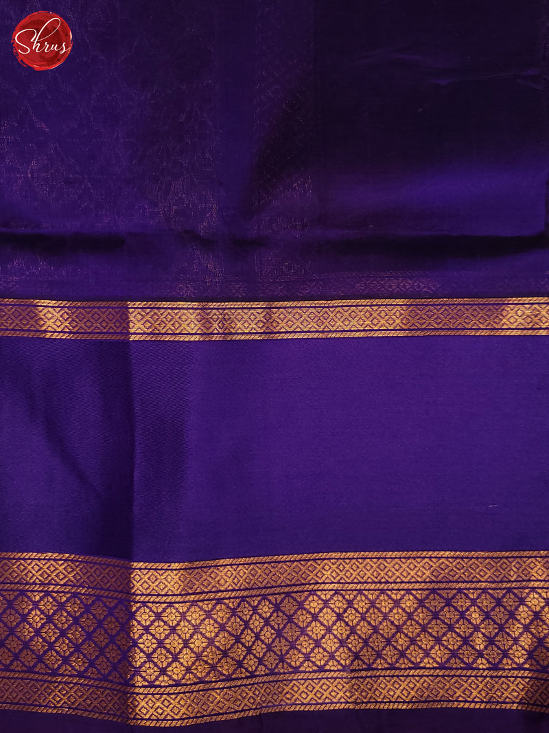 Purple & Blue - Silk Cotton Saree - Shop on ShrusEternity.com