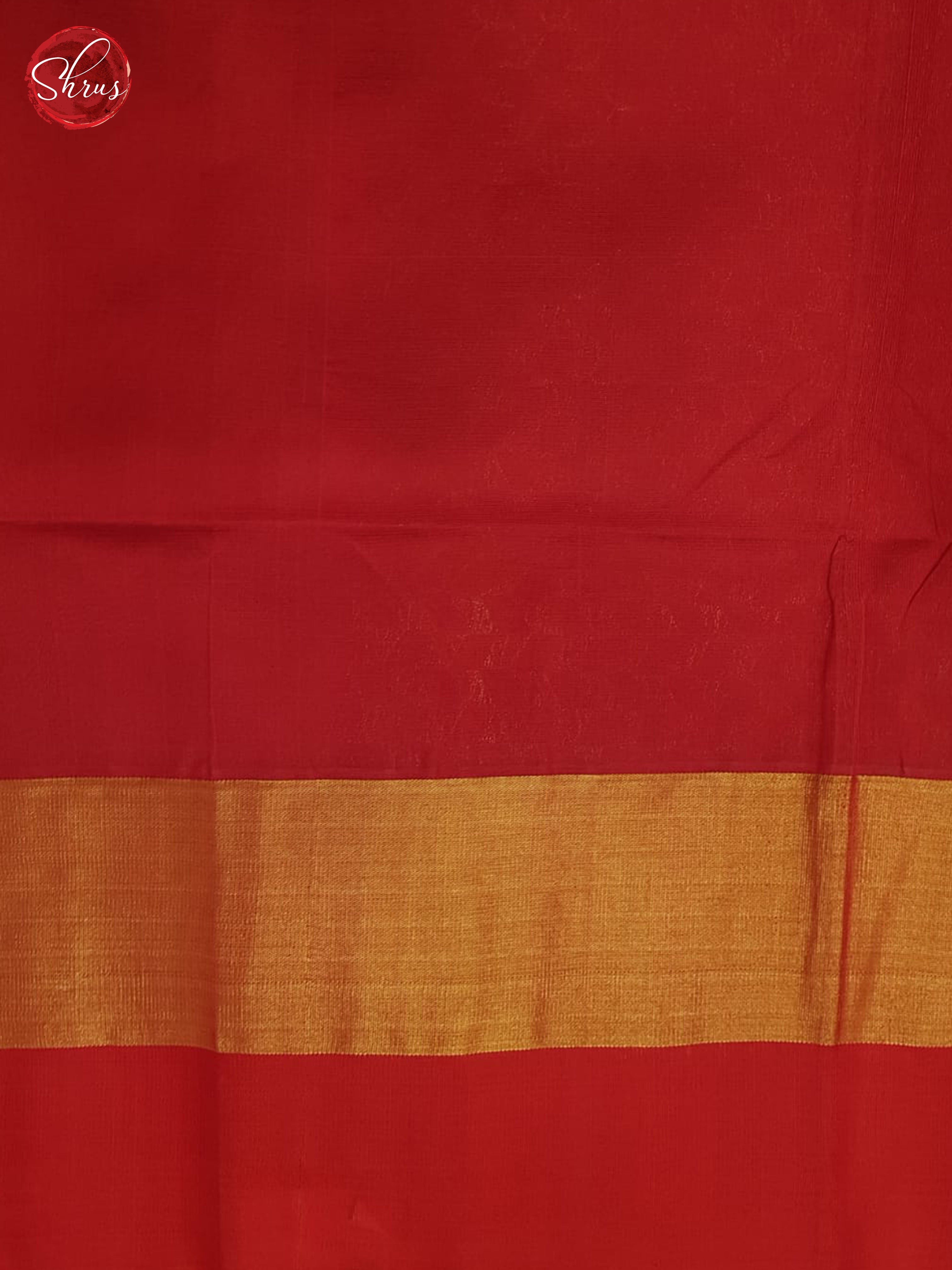 Blue And Red-Silk Cotton Saree - Shop on ShrusEternity.com