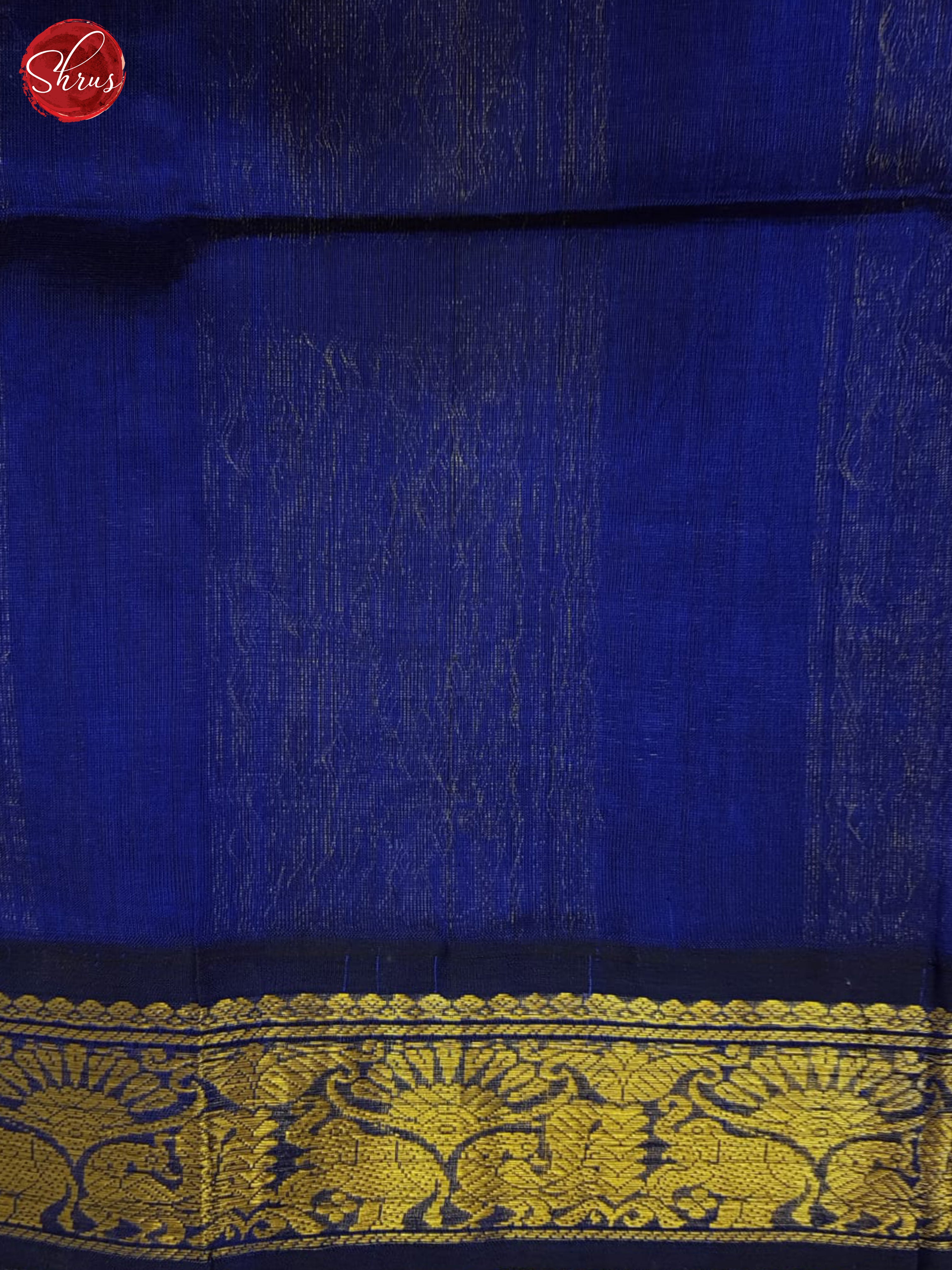 Orange & Blue - Silk Cotton Saree - Shop on ShrusEternity.com