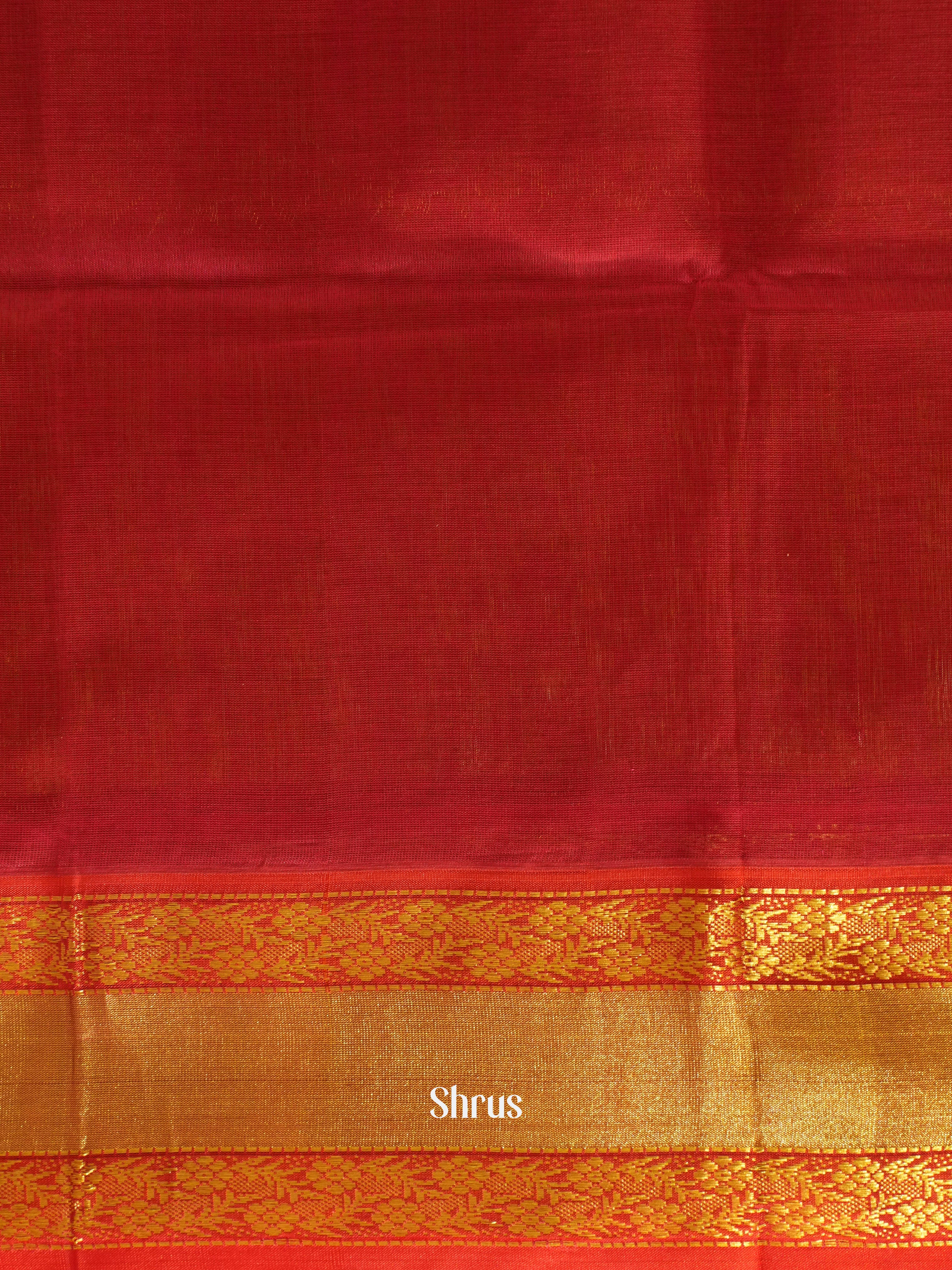 Green & Red - Silk Cotton Saree