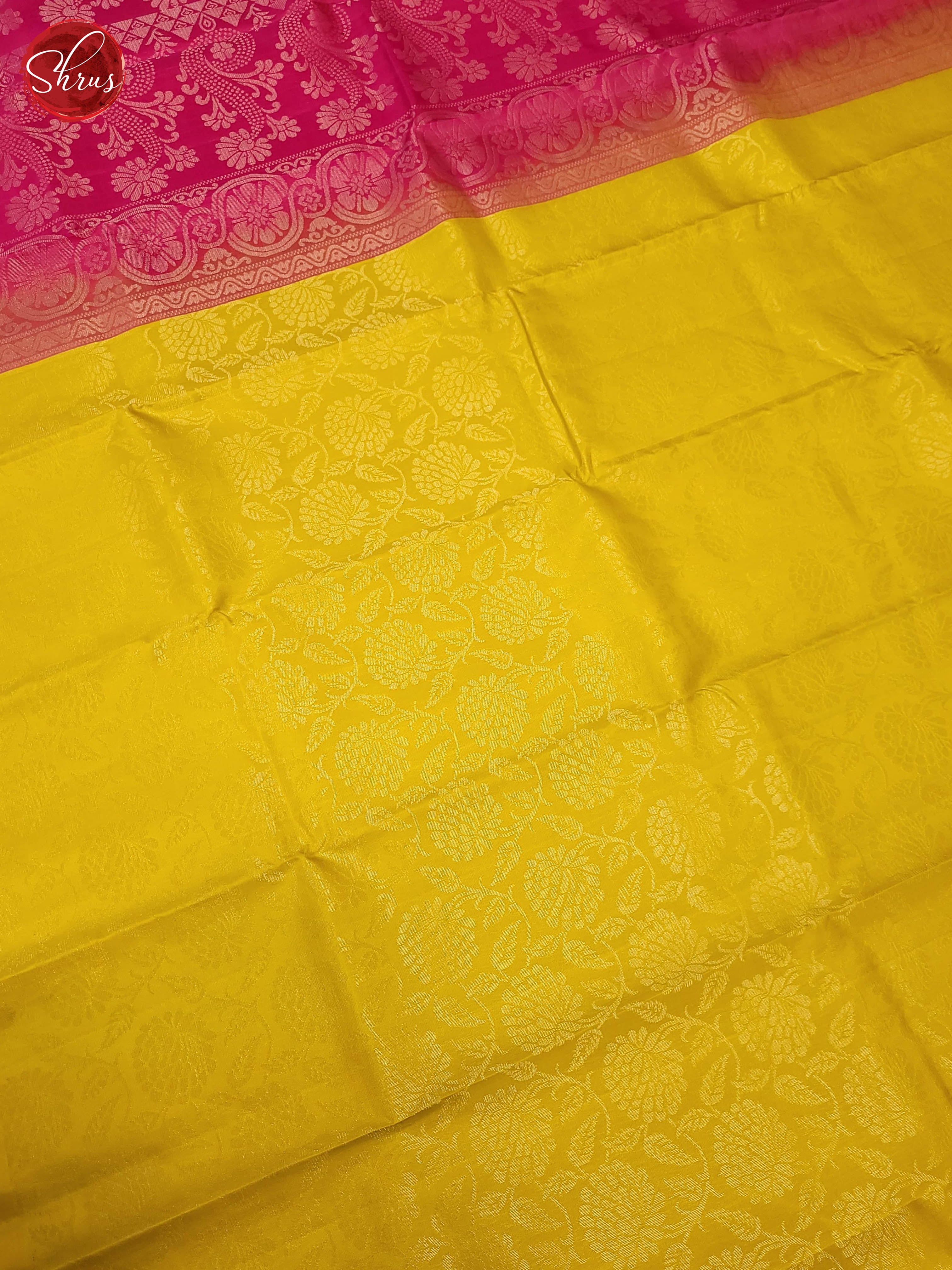 Green and pink-Soft Silk Saree - Shop on ShrusEternity.com