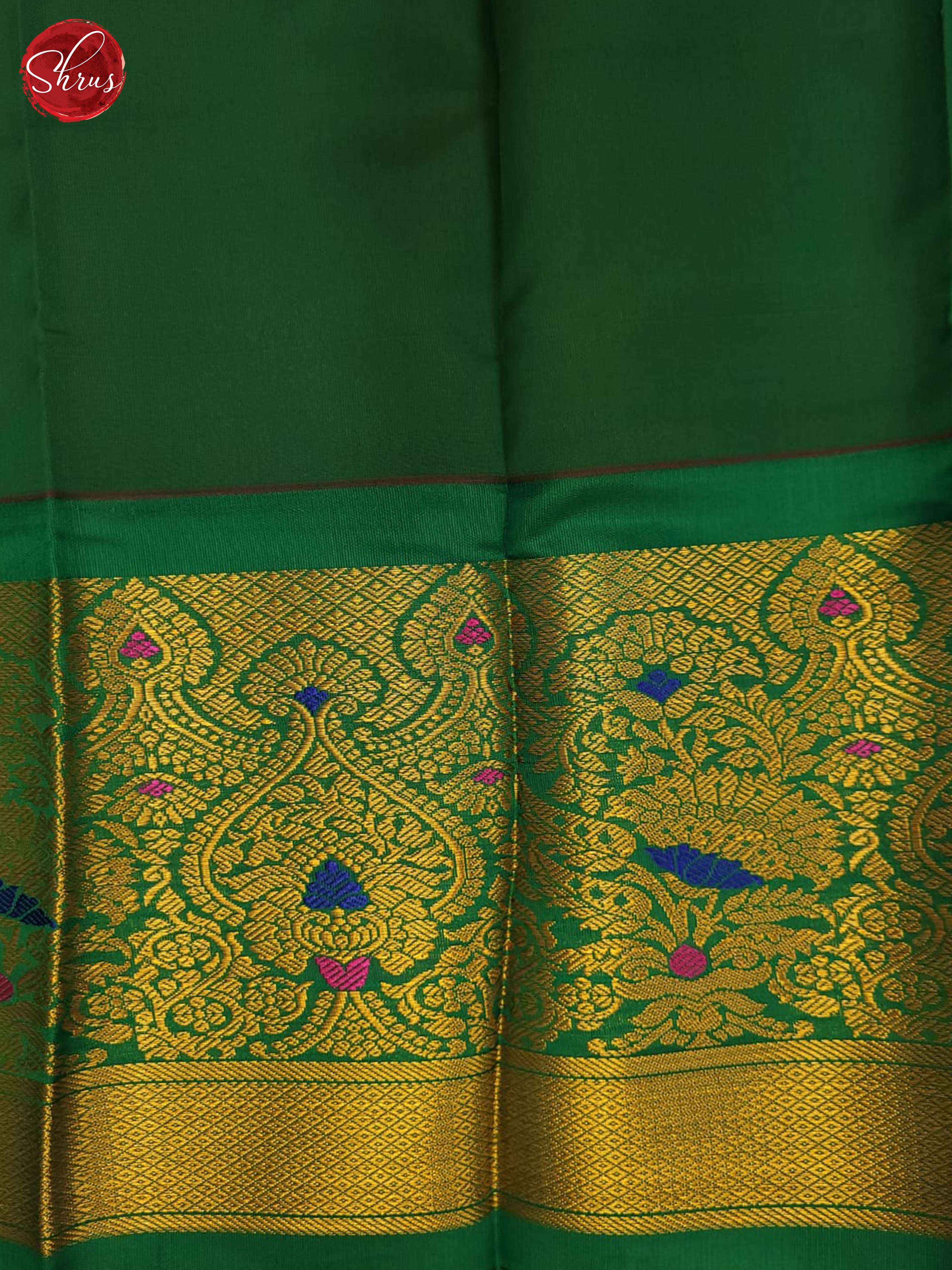 Red & Green - Semi Kuppadam Saree - Shop on ShrusEternity.com