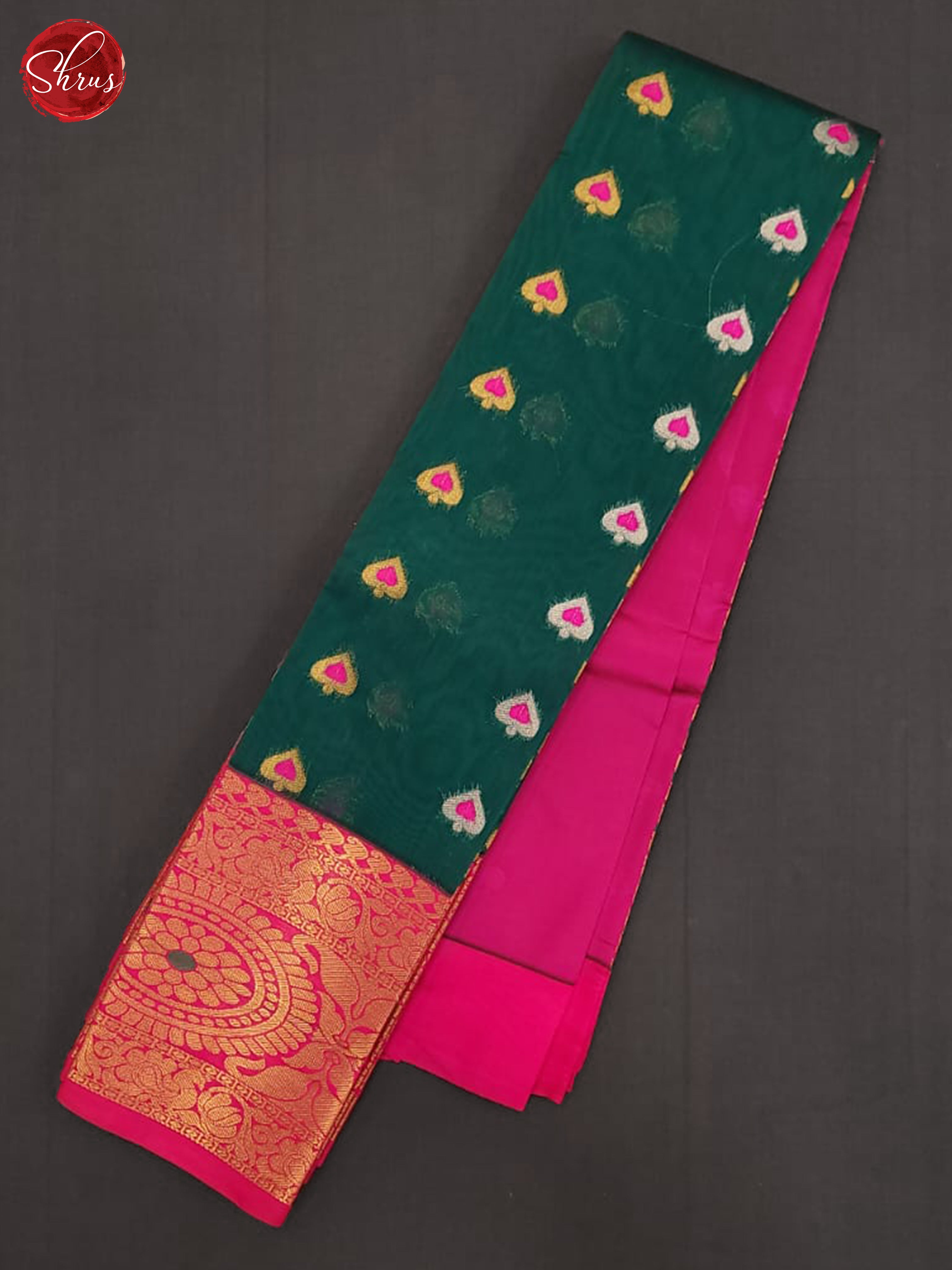 Green & Pink - Semi Kuppadam Saree - Shop on ShrusEternity.com