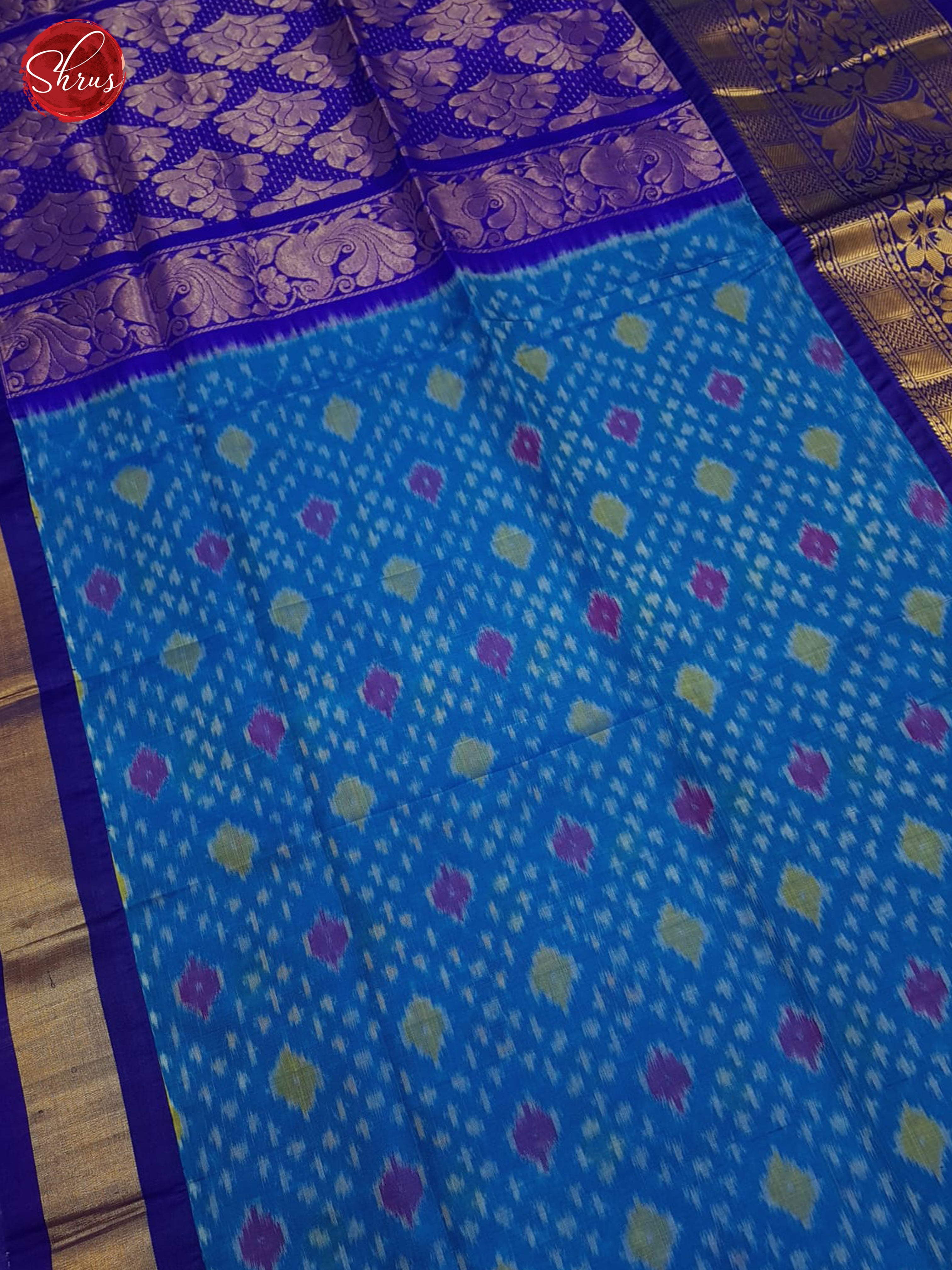 Teal & Blue - Soft Silk Saree - Shop on ShrusEternity.com