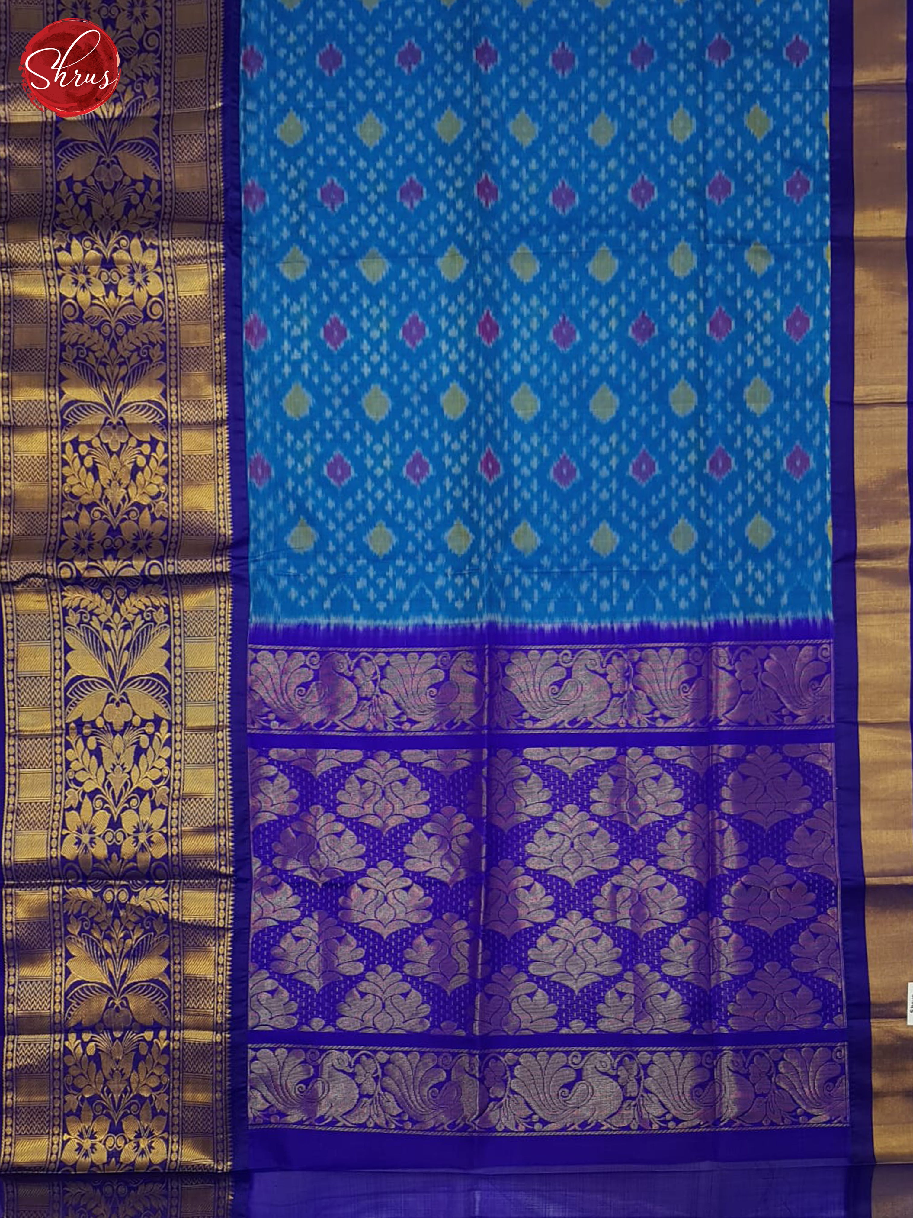 Teal & Blue - Soft Silk Saree - Shop on ShrusEternity.com