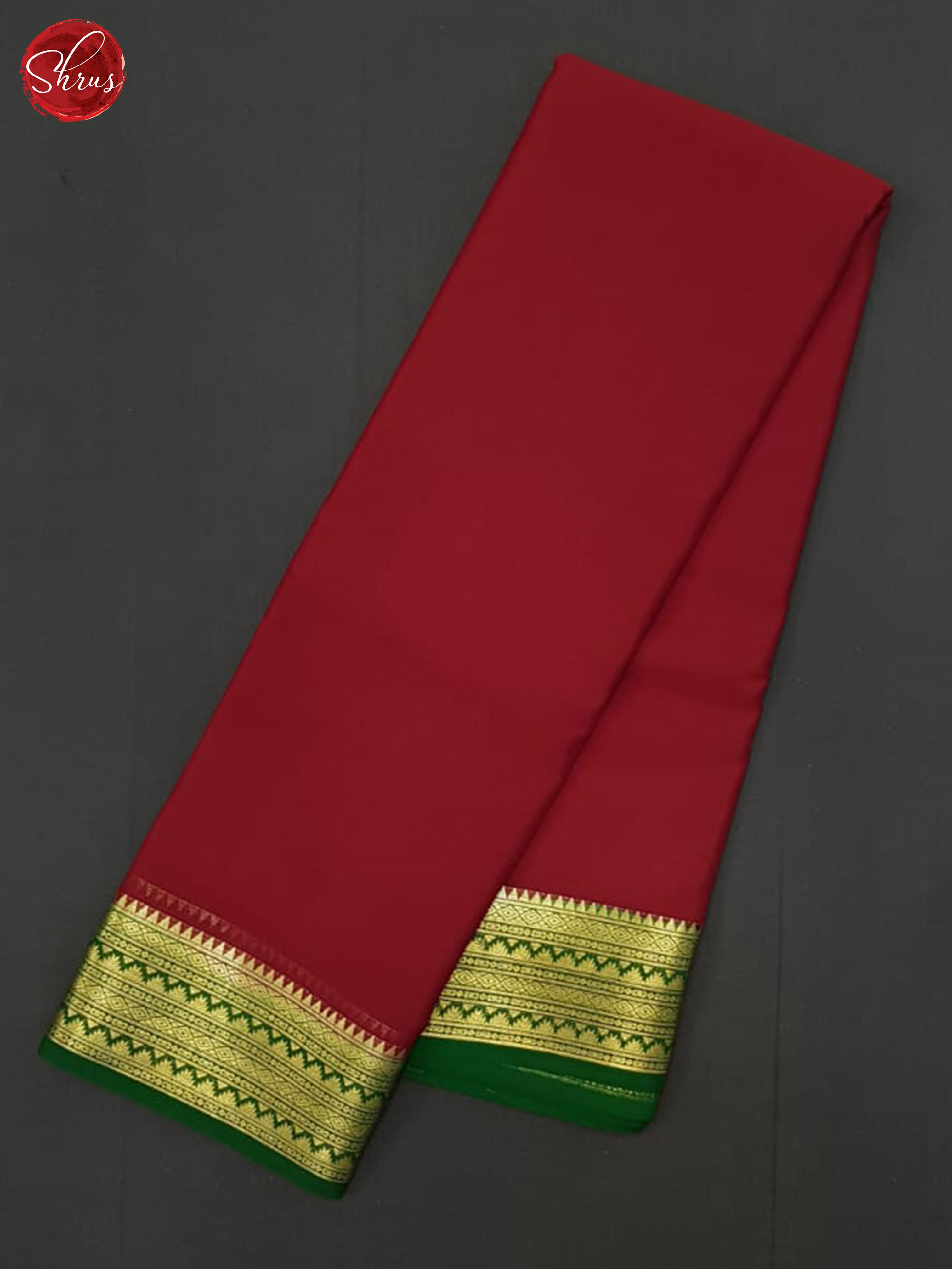 Red & Green - Mysore Silk Saree - Shop on ShrusEternity.com