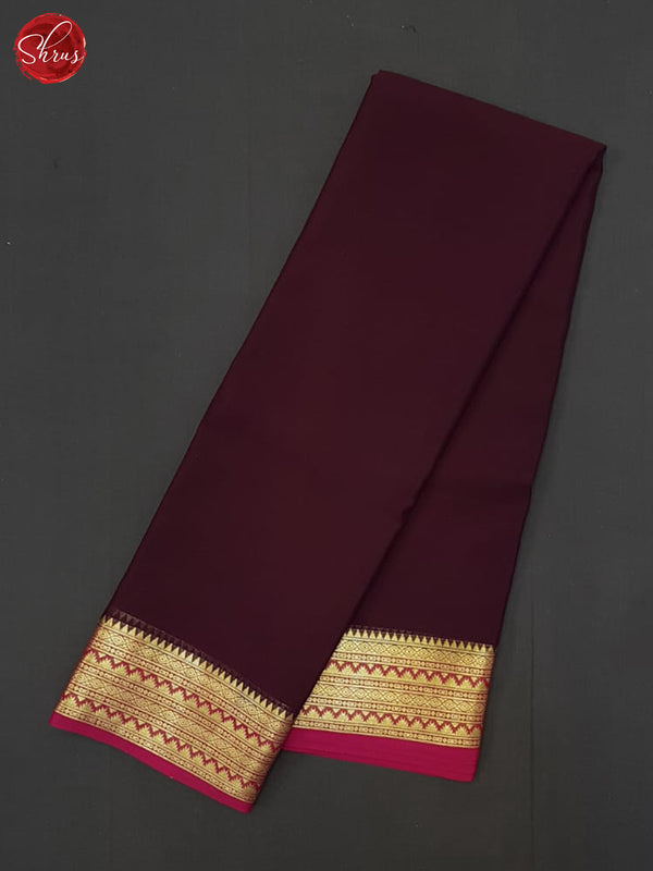 Brown & Pink - Mysore Silk Saree - Shop on ShrusEternity.com