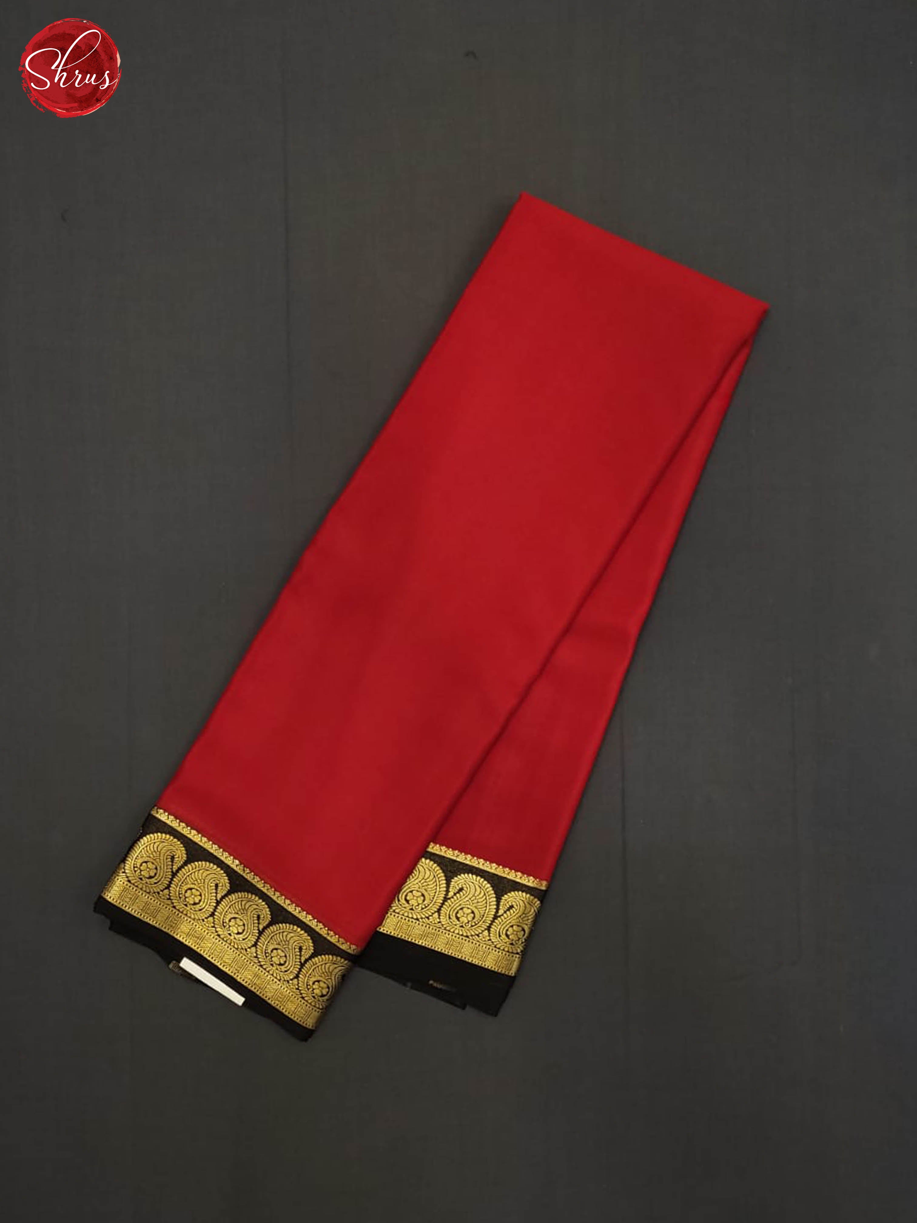 Red and black- Mysore Silk Saree - Shop on ShrusEternity.com
