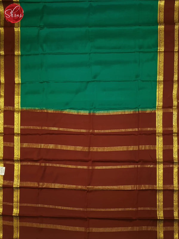 Green & Brown - Mysore Silk Saree - Shop on ShrusEternity.com