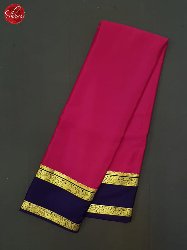 Pink & Blue - Mysore Silk Saree - Shop on ShrusEternity.com