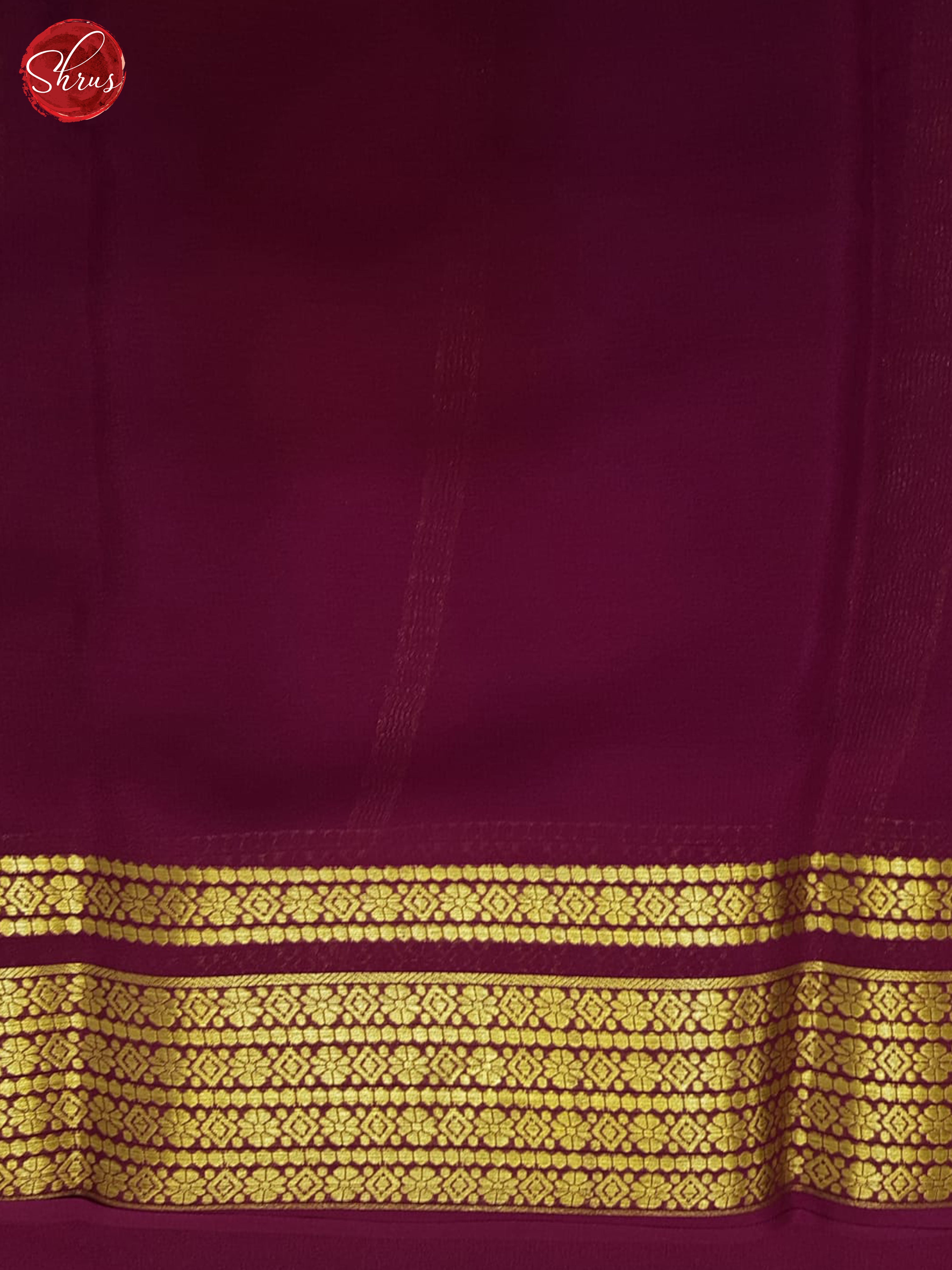 Yellow & Wine- Mysore Silk Saree - Shop on ShrusEternity.com