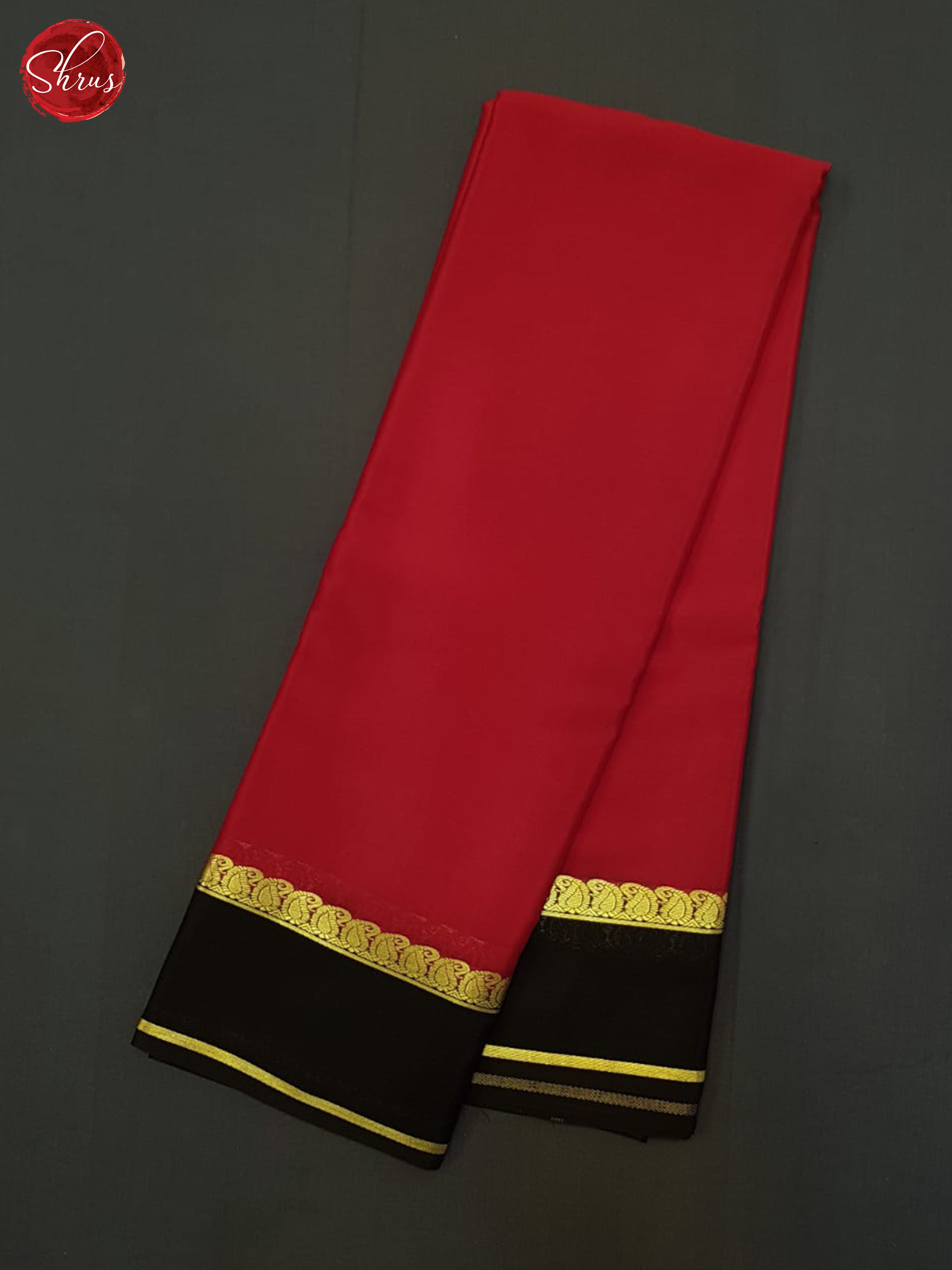 Red And Black- Mysore Silk Saree - Shop on ShrusEternity.com