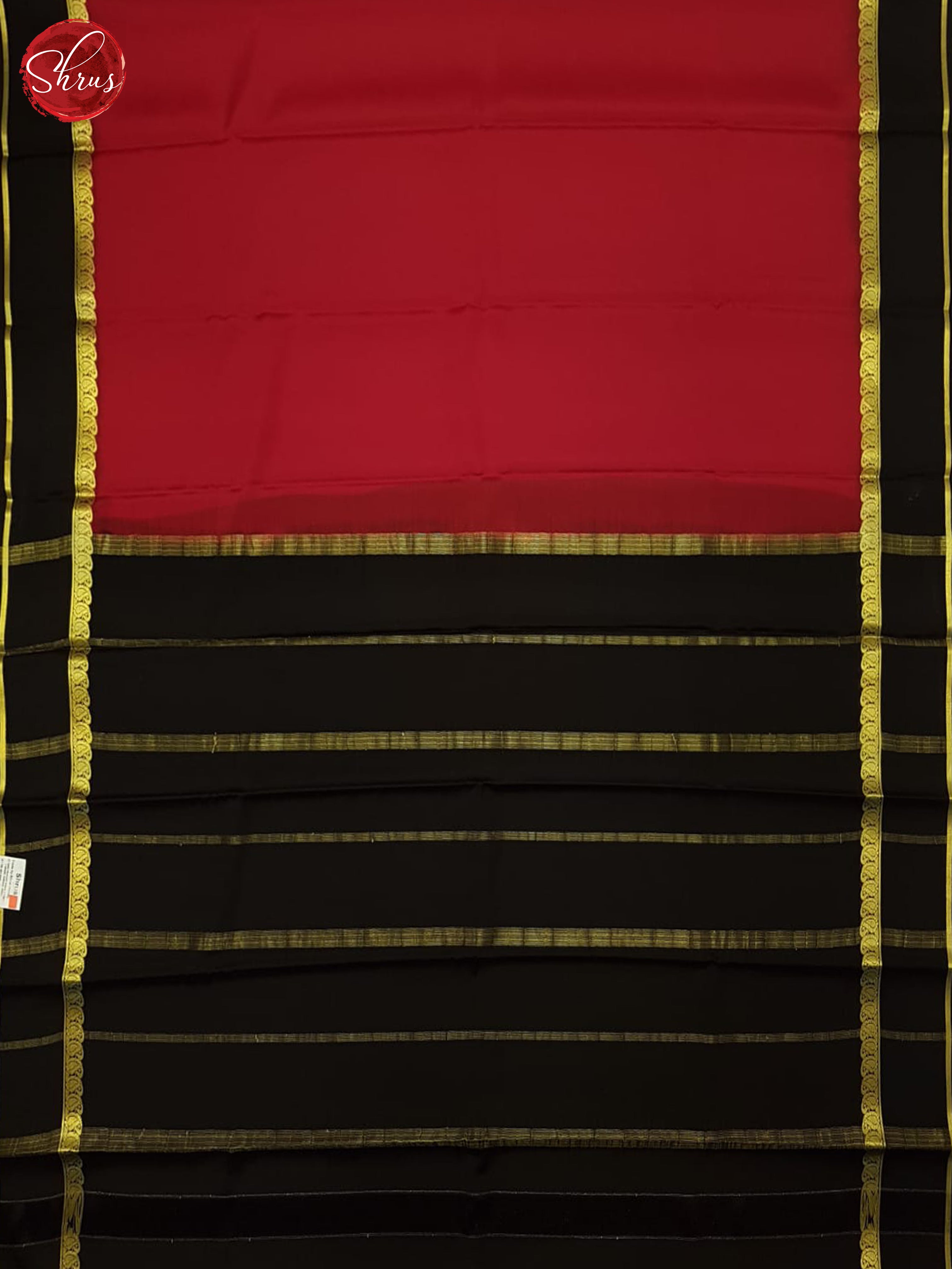 Red And Black- Mysore Silk Saree - Shop on ShrusEternity.com