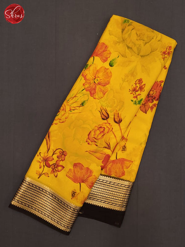 Yellow & Black - Mysore Silk Saree - Shop on ShrusEternity.com
