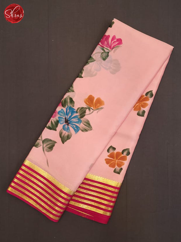 Pink & Red - Mysore Silk Saree - Shop on ShrusEternity.com