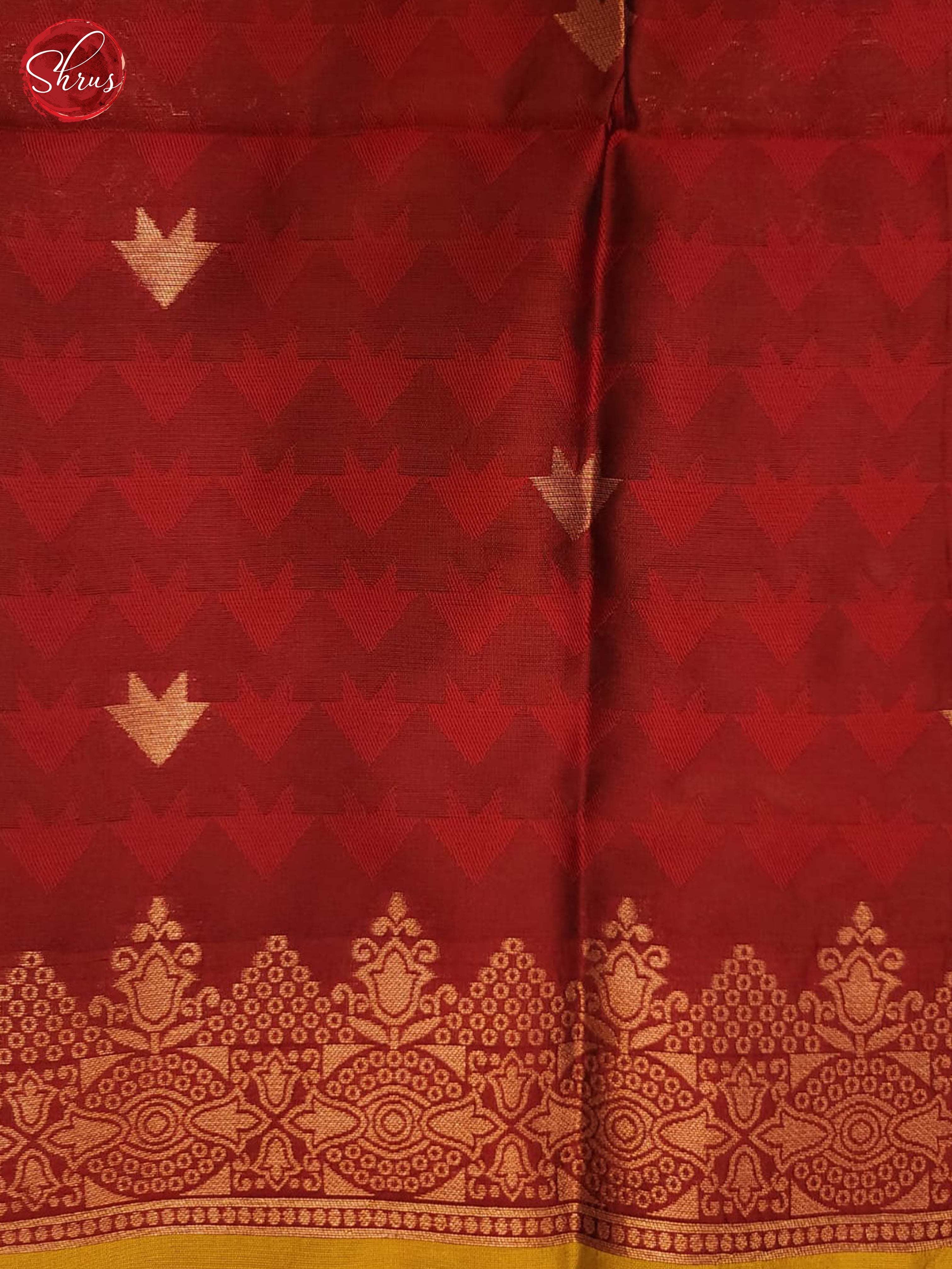 Mustard & Maroon - Semi Softsilk Saree - Shop on ShrusEternity.com