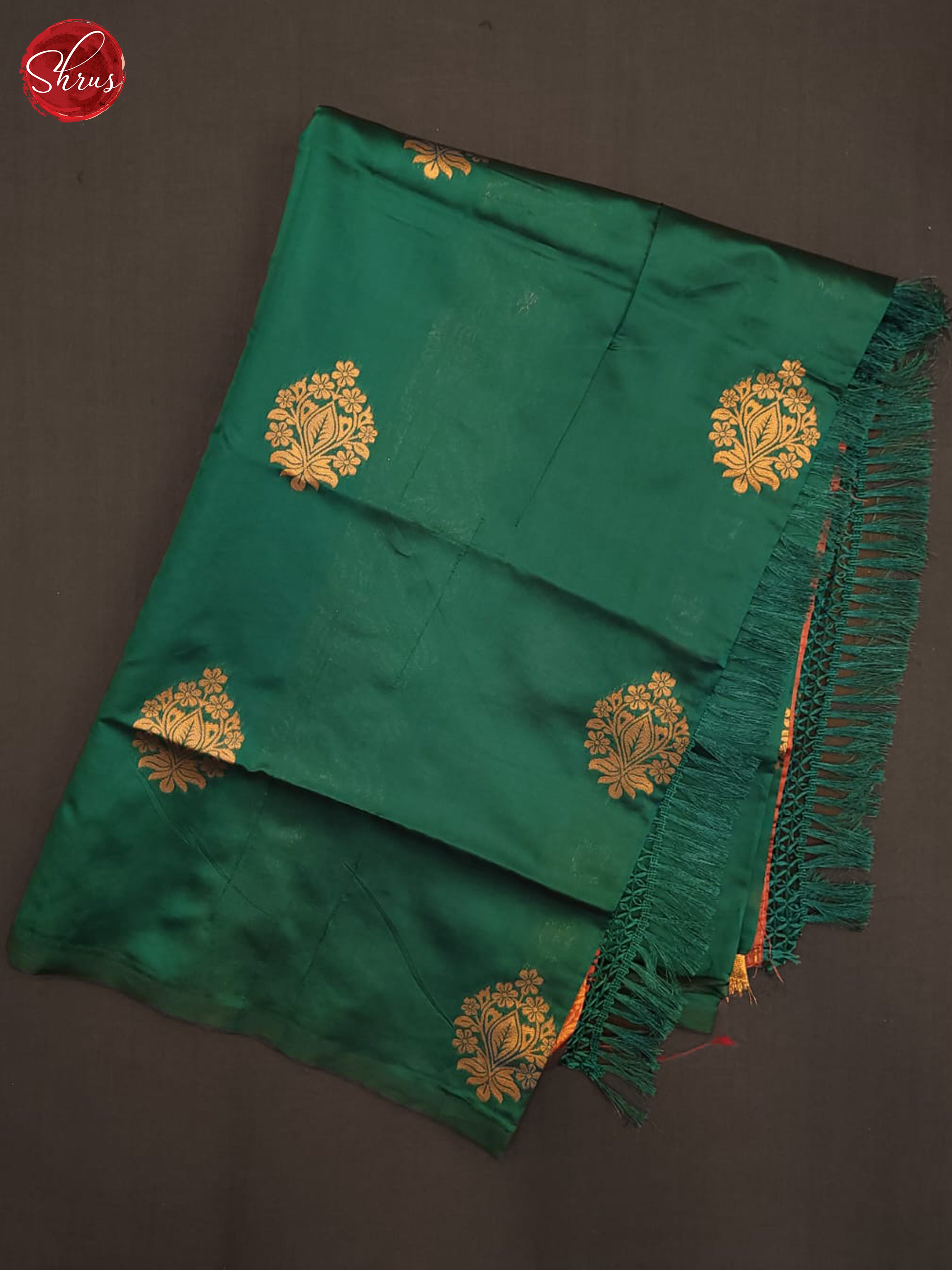 Green & Brick- Semi Softsilk Saree - Shop on ShrusEternity.com