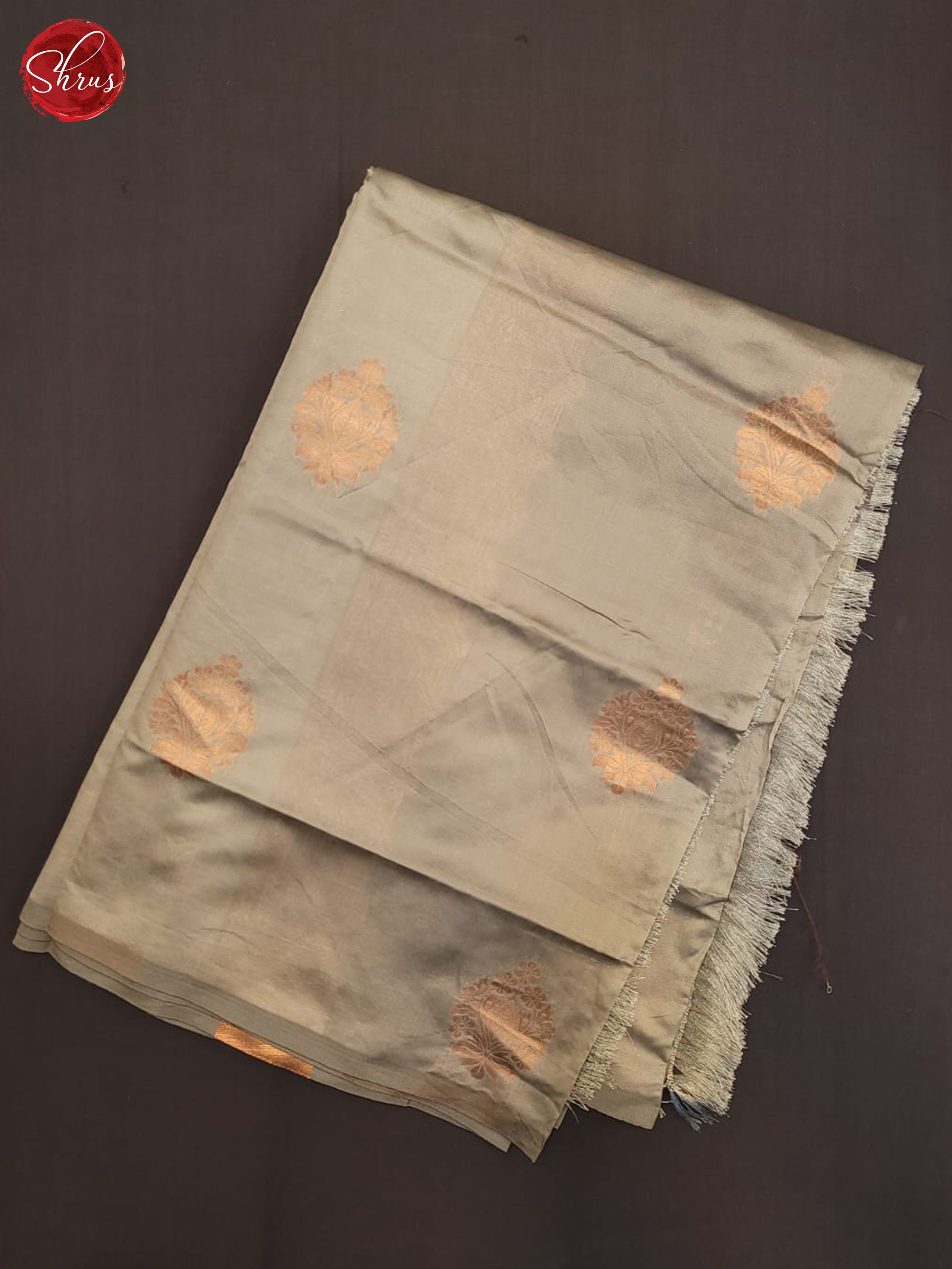 Grey & Brown- Semi Softsilk  Saree - Shop on ShrusEternity.com