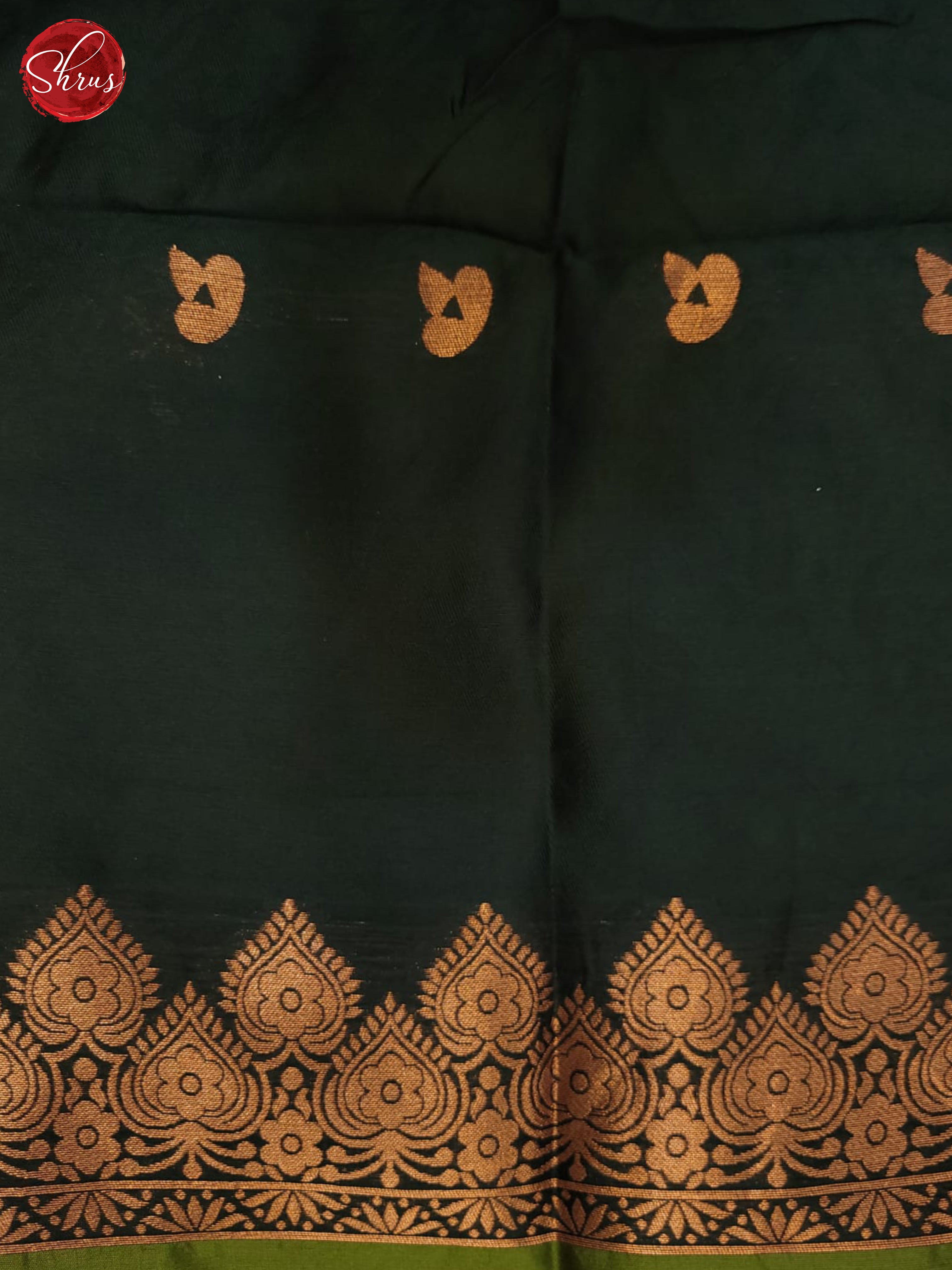 Green & Dark Green - Semi Softsilk Saree - Shop on ShrusEternity.com