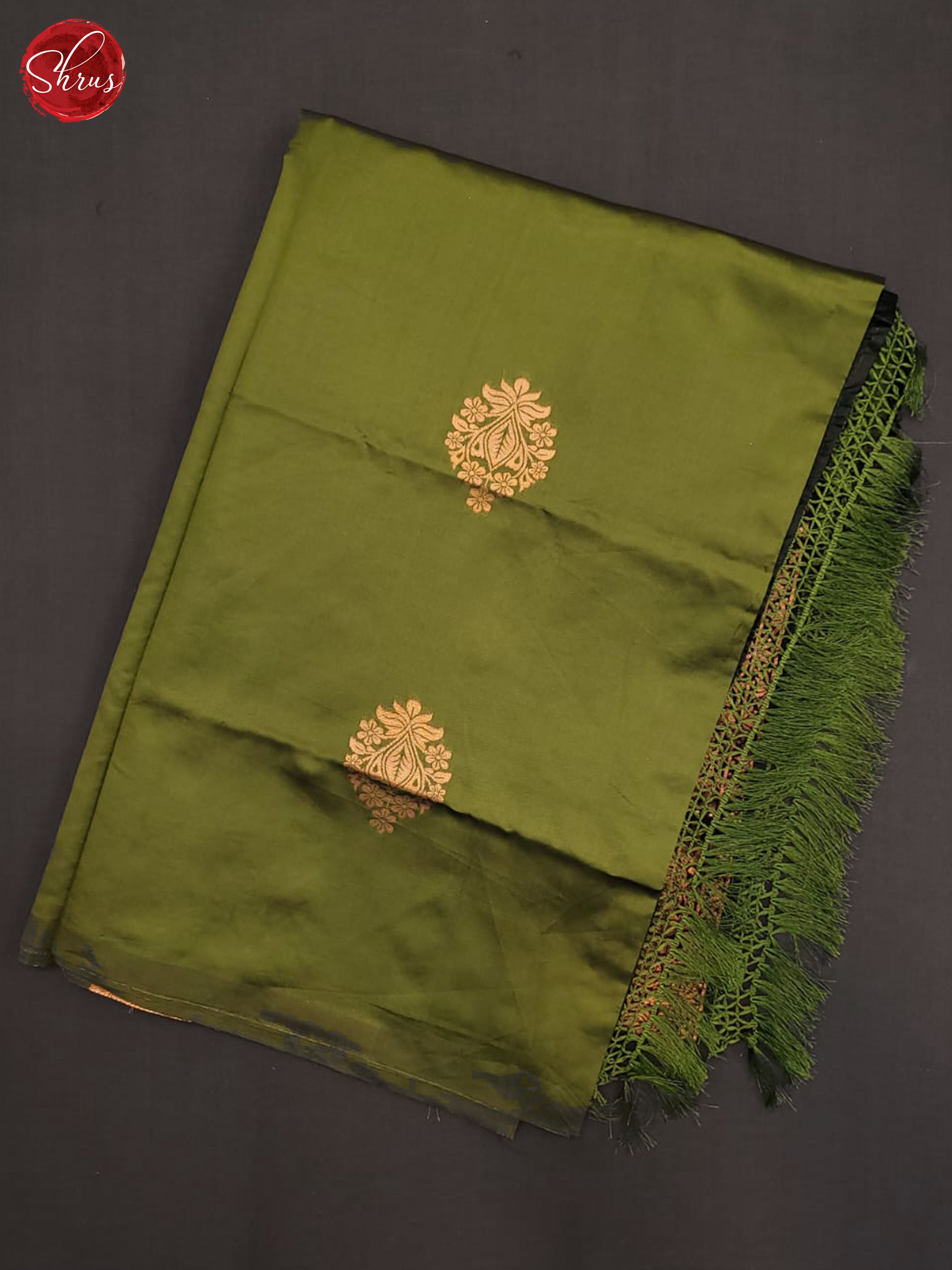 Green & Dark Green - Semi Softsilk Saree - Shop on ShrusEternity.com