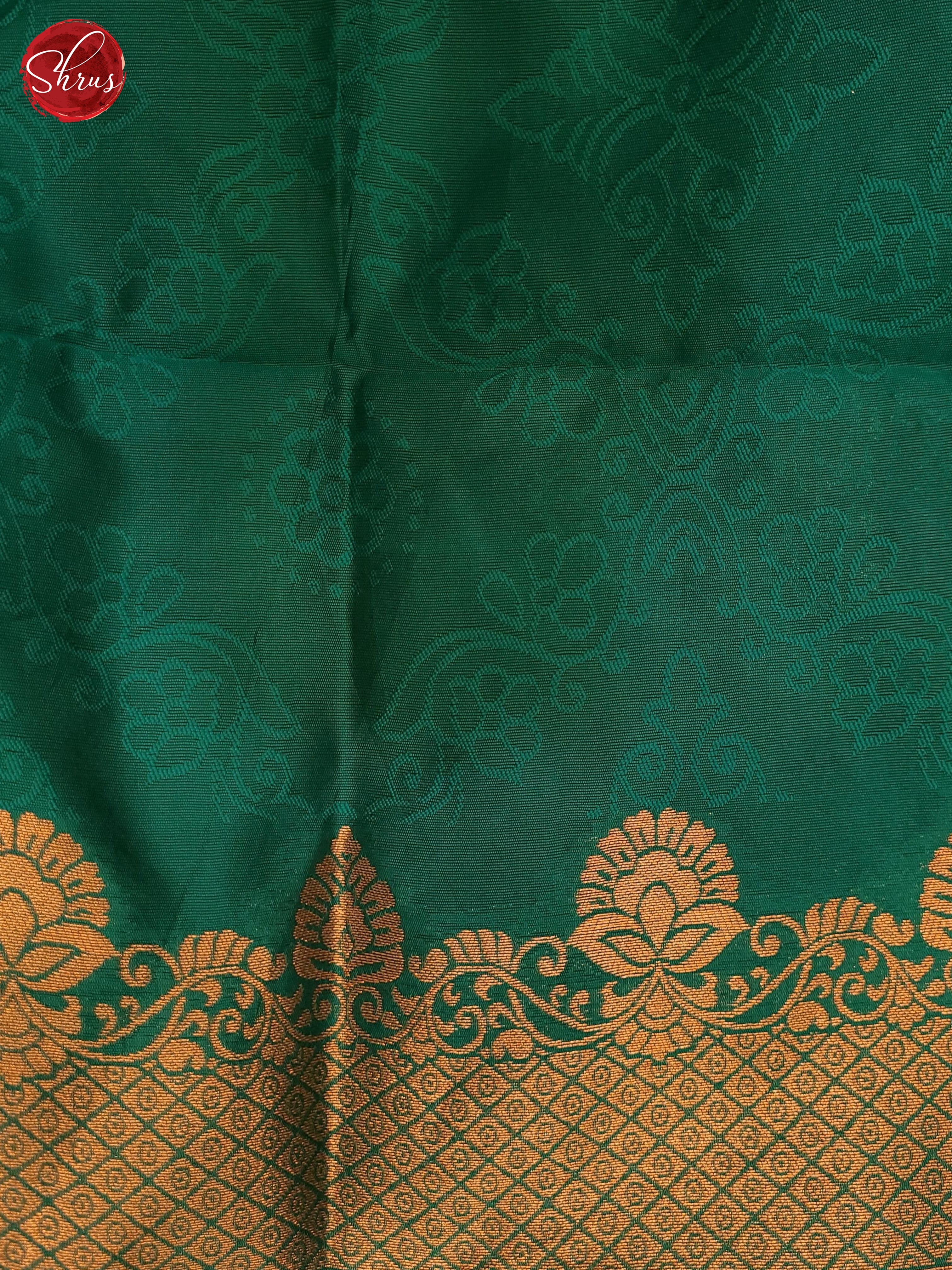 Navy Blue & Green - Semi Softsilk Saree - Shop on ShrusEternity.com